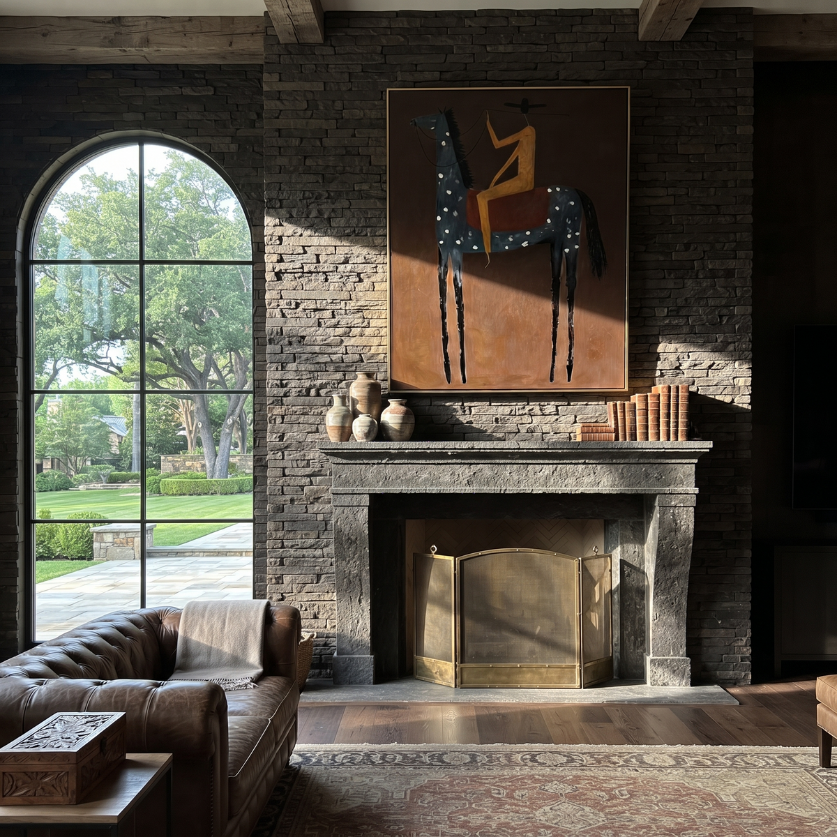 Golden Acrobat Mounts Spots presented as a colorful interior focal point
