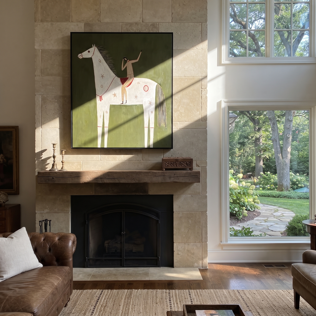 Raised Arm Rides Ivory styled with warm modern furnishings