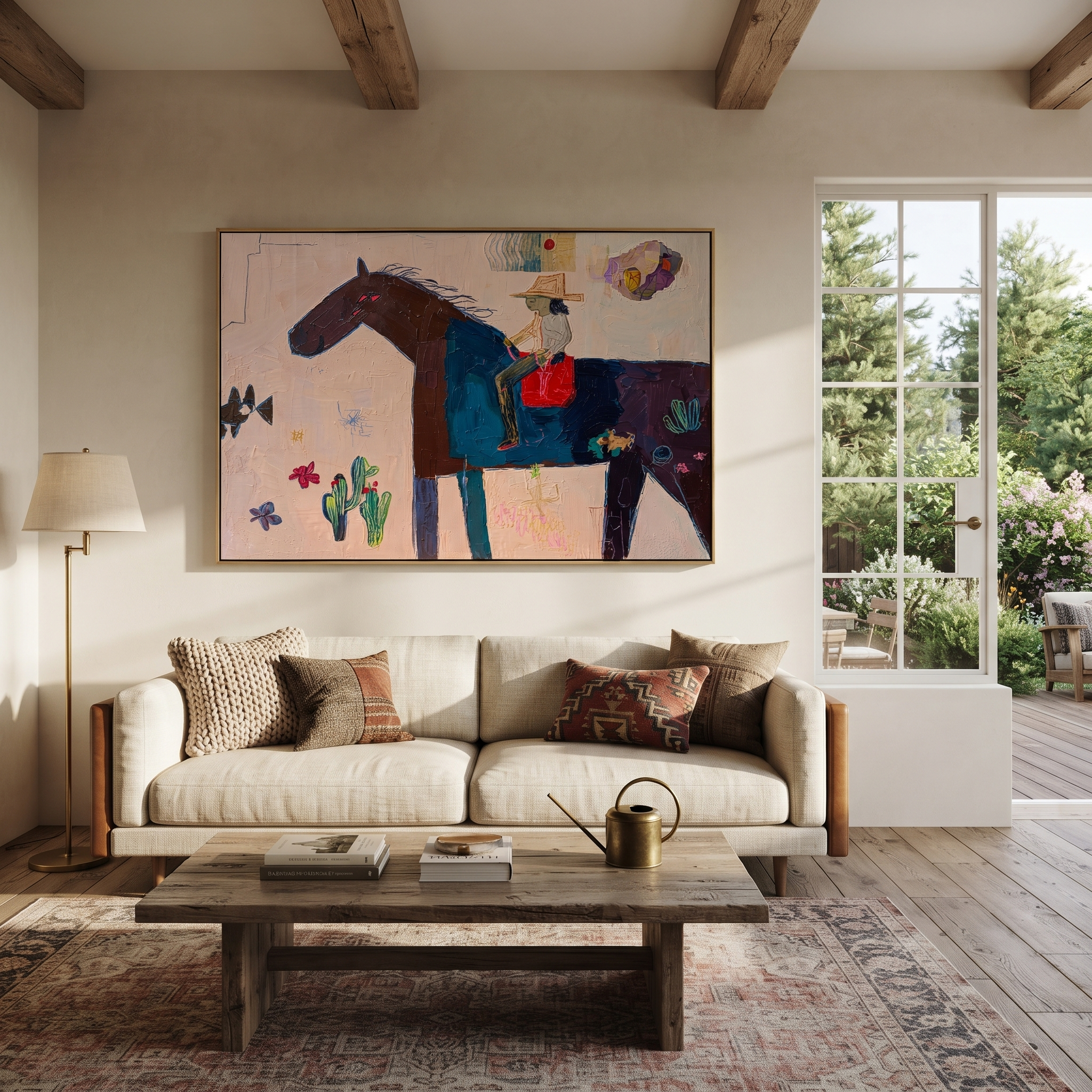 Painted Horse Carries Garden displayed in a layered residential setting