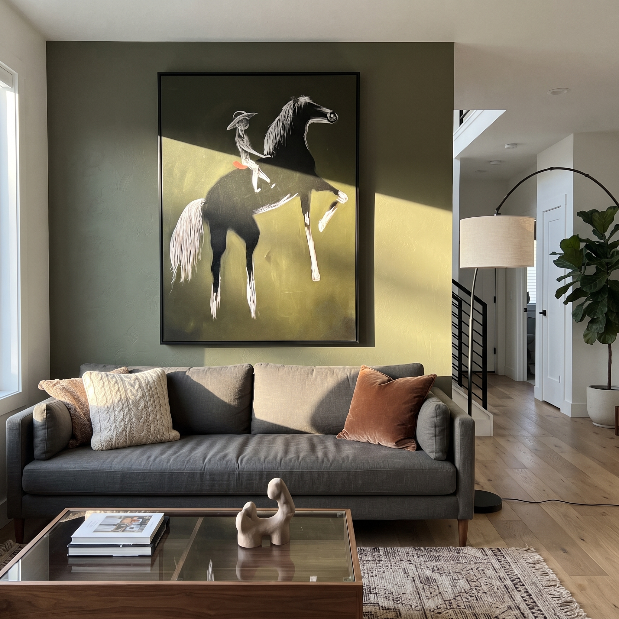 White Lines Ride Thunder presented as a colorful interior focal point