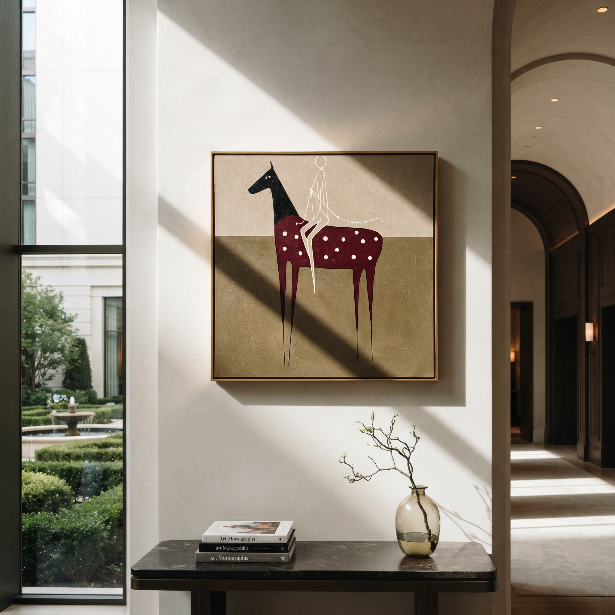 White Reins Cross Spots displayed in a layered residential setting