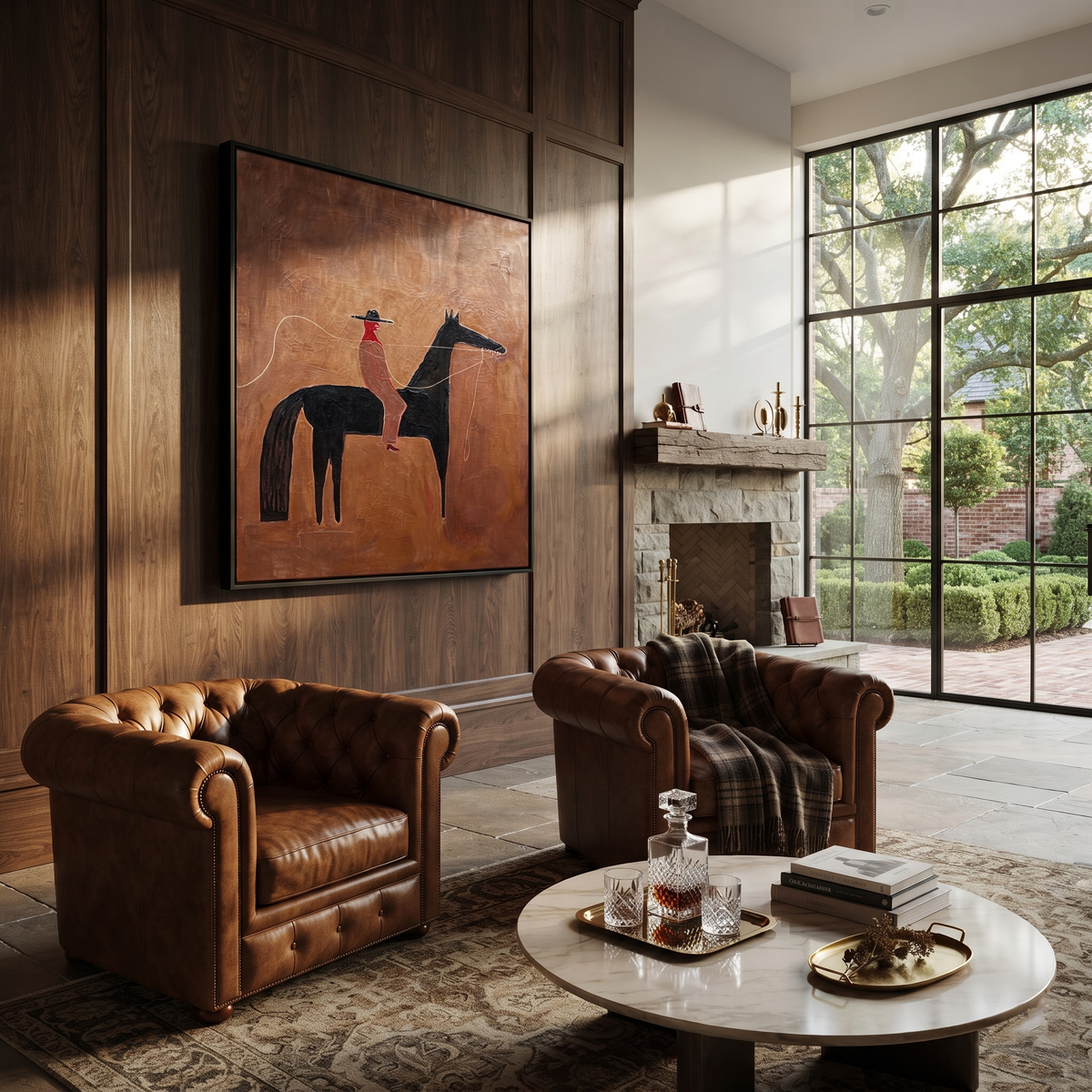 Two Riders Share Earth styled with warm modern furnishings