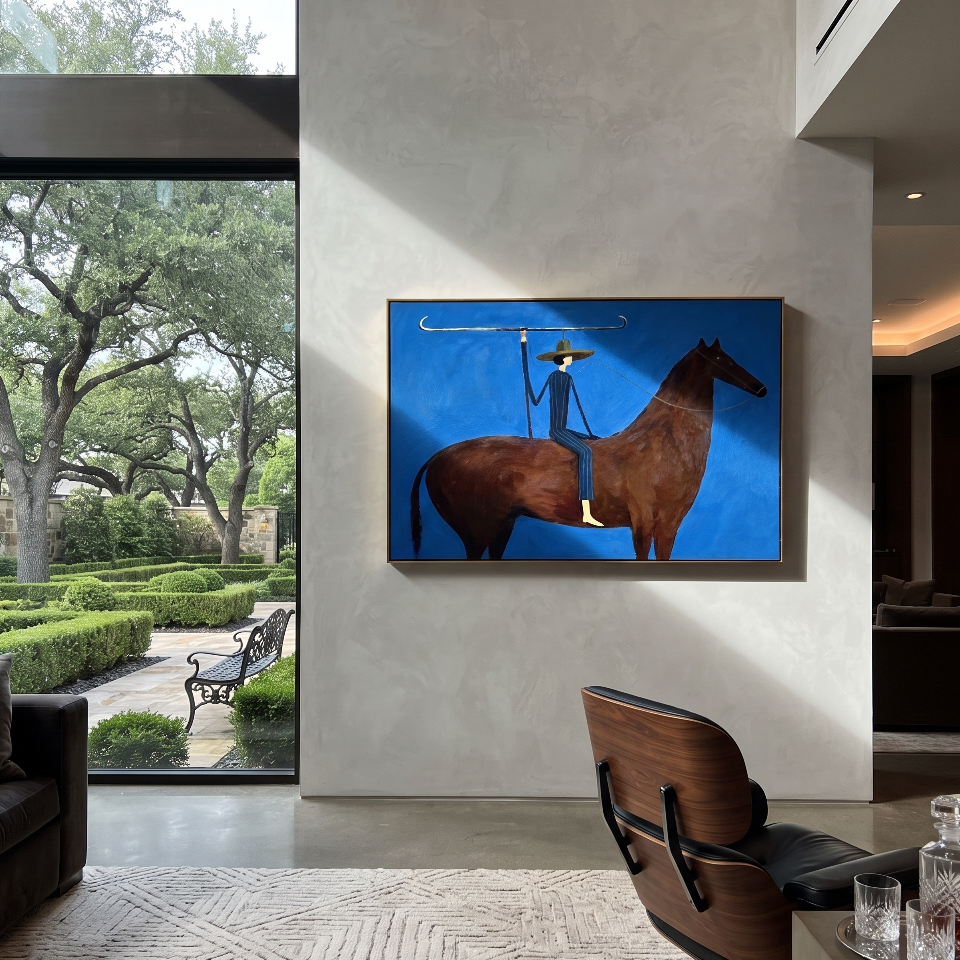 Blue Rider Carries Horizon styled with warm modern furnishings