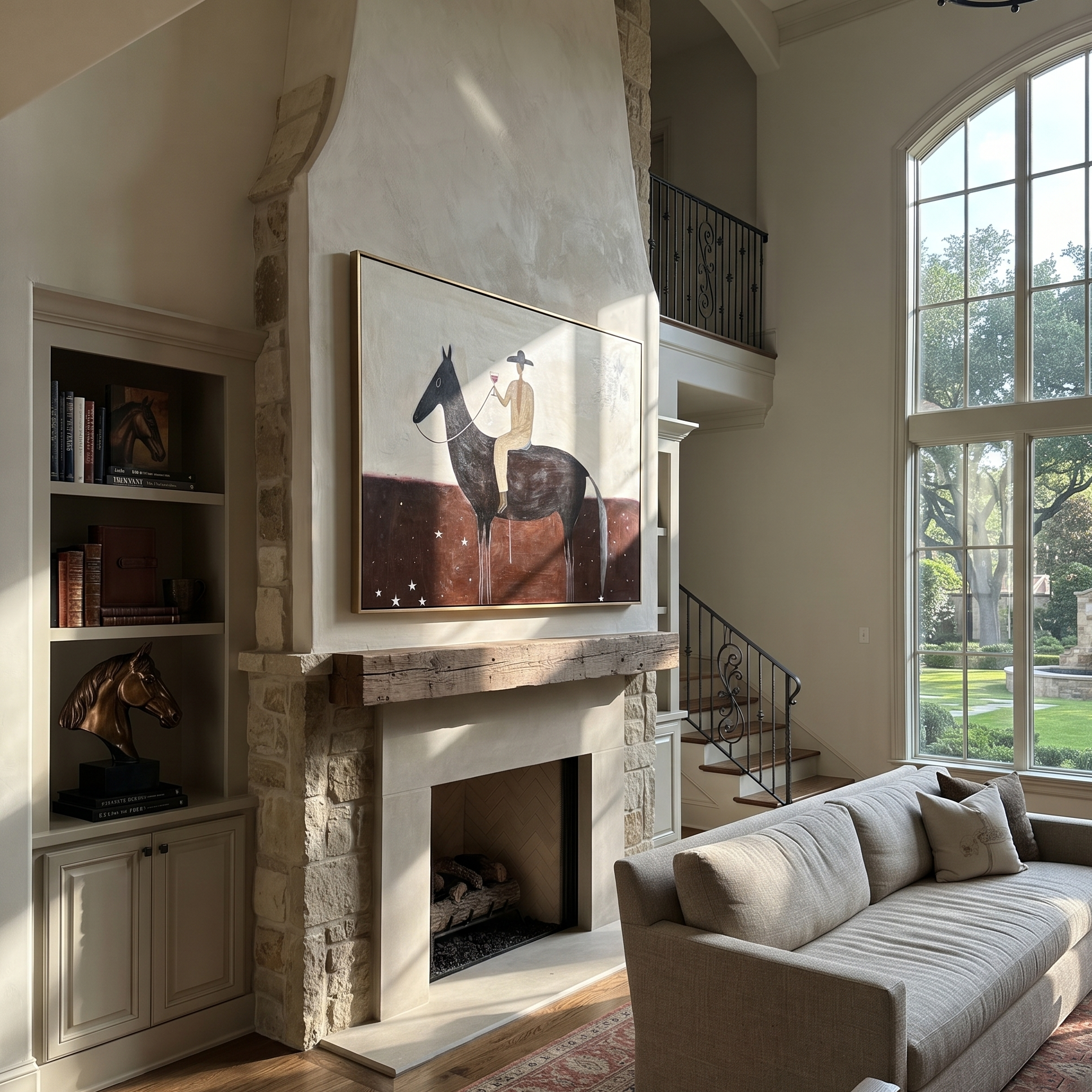 Cream Rider Crosses Stars styled with warm modern furnishings