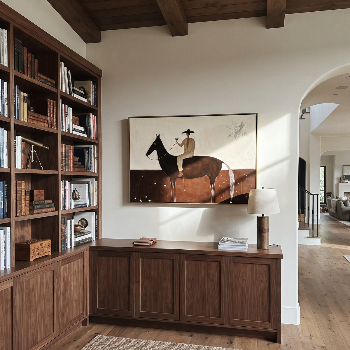 Cream Rider Crosses Stars displayed in a layered residential setting