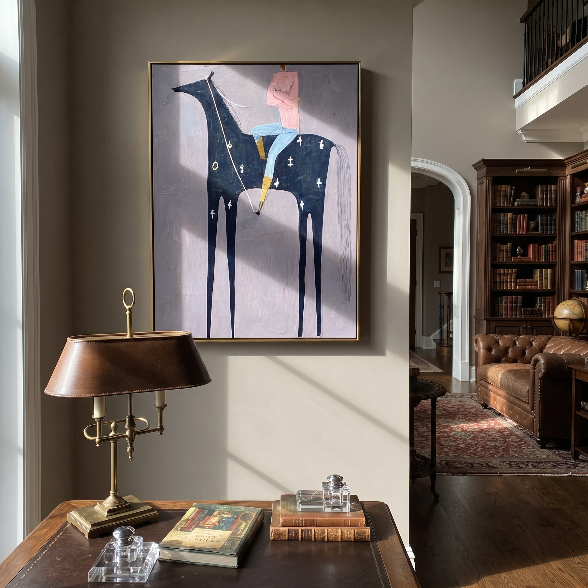 Pink Rider Rides Constellations presented as a colorful interior focal point