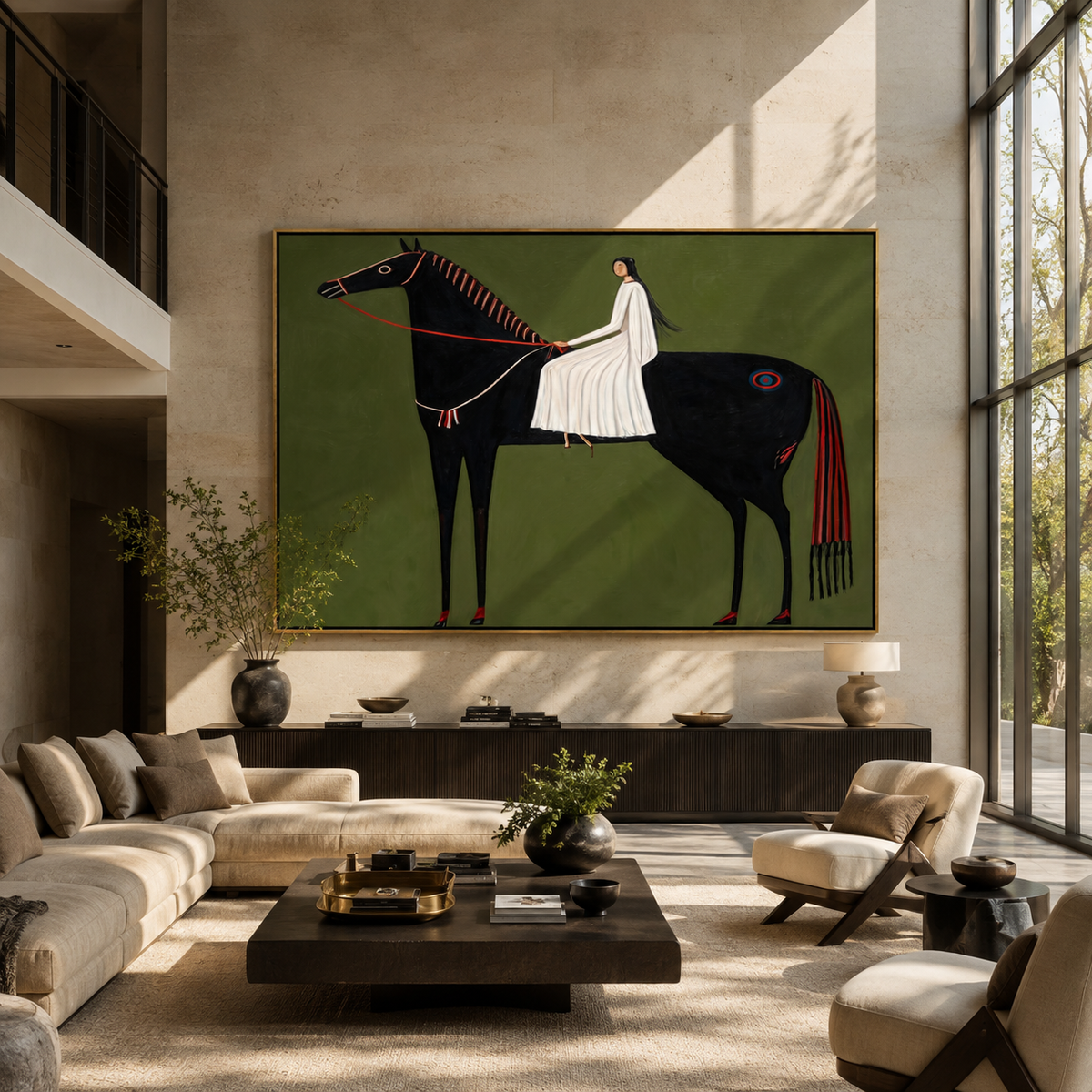 White Fabric Veils Black displayed in a layered residential setting