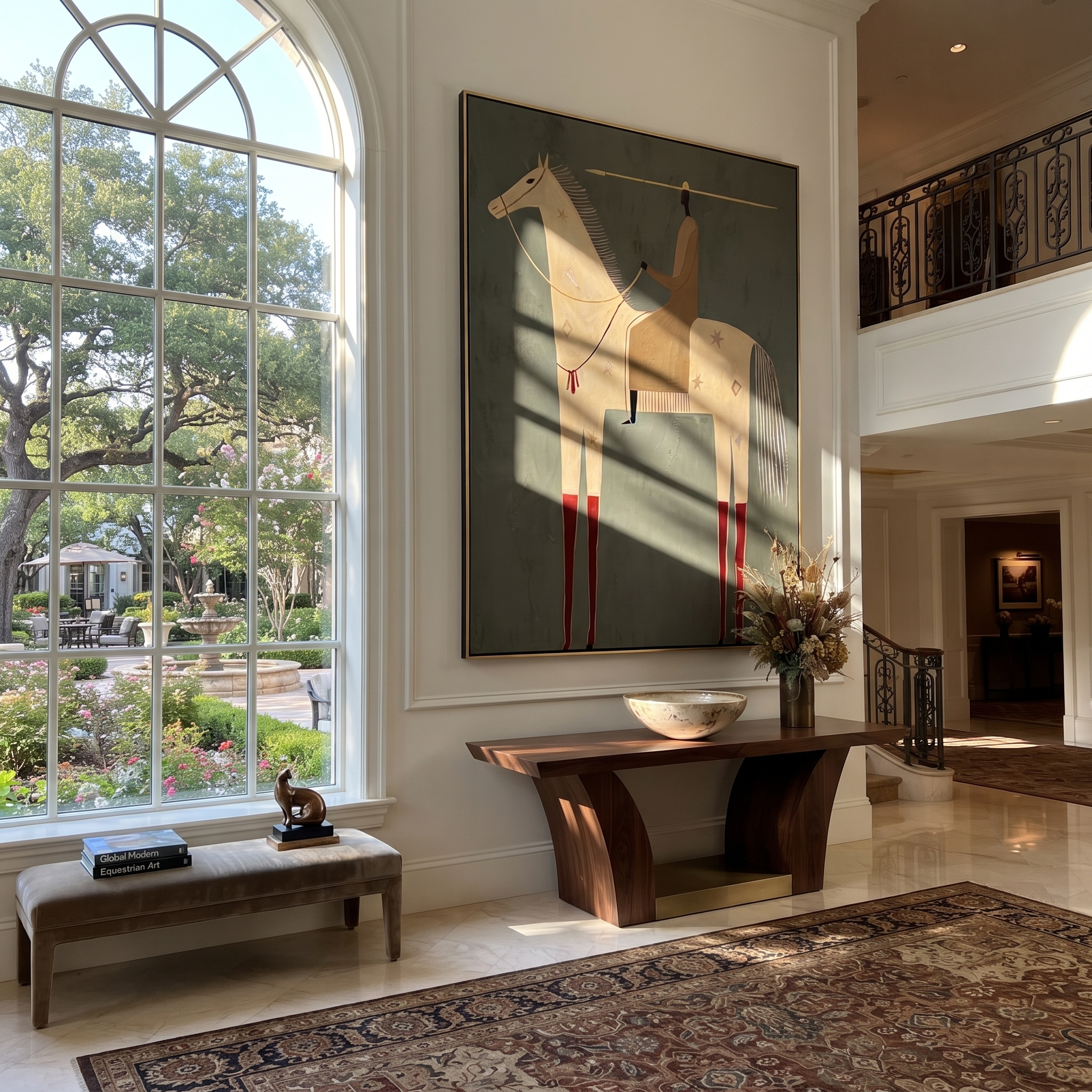 Red Boots Mark Ivory displayed in a collected contemporary interior