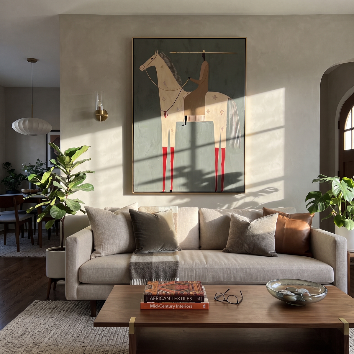 Red Boots Mark Ivory displayed in a layered residential setting