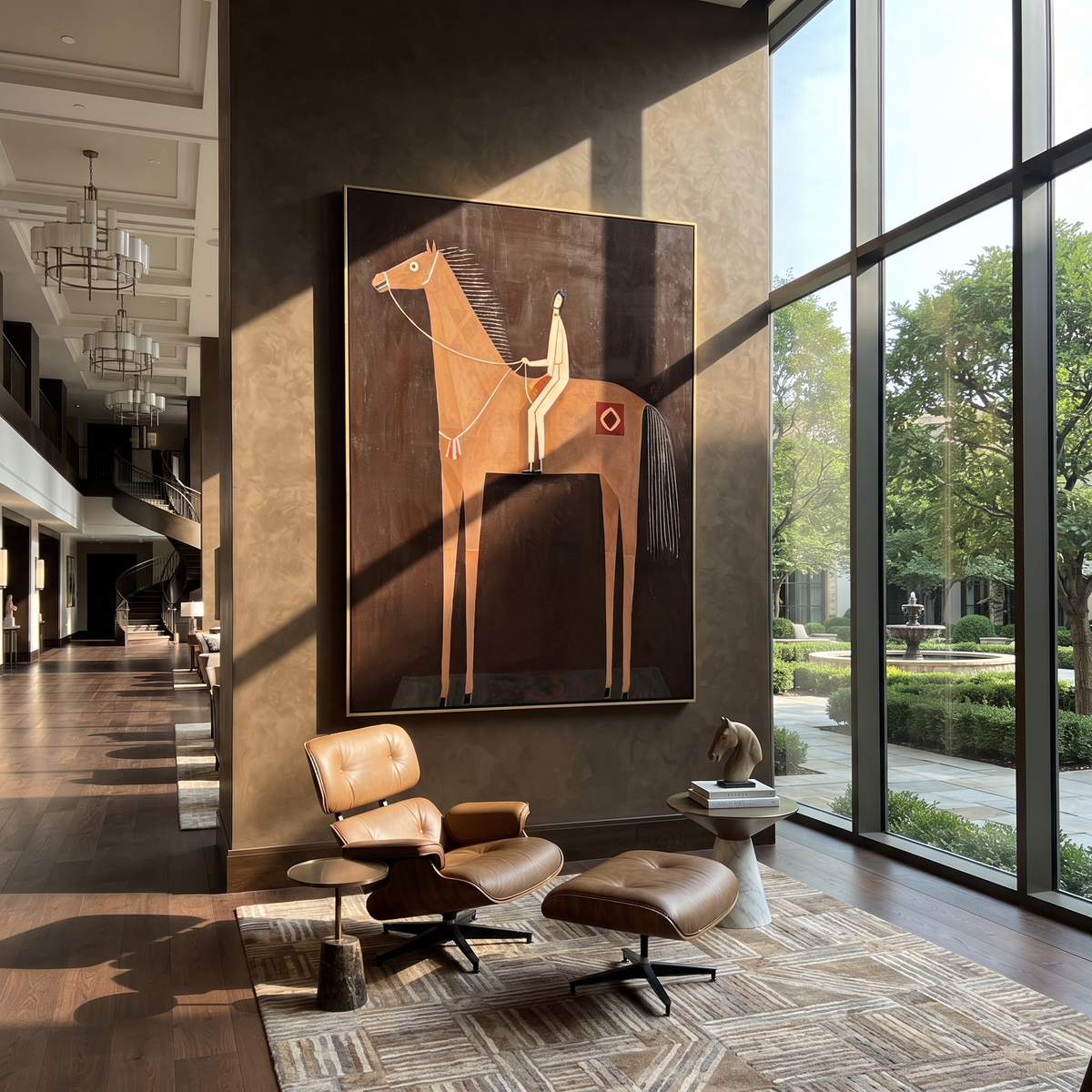 Pale Rider Holds Column displayed in a layered residential setting
