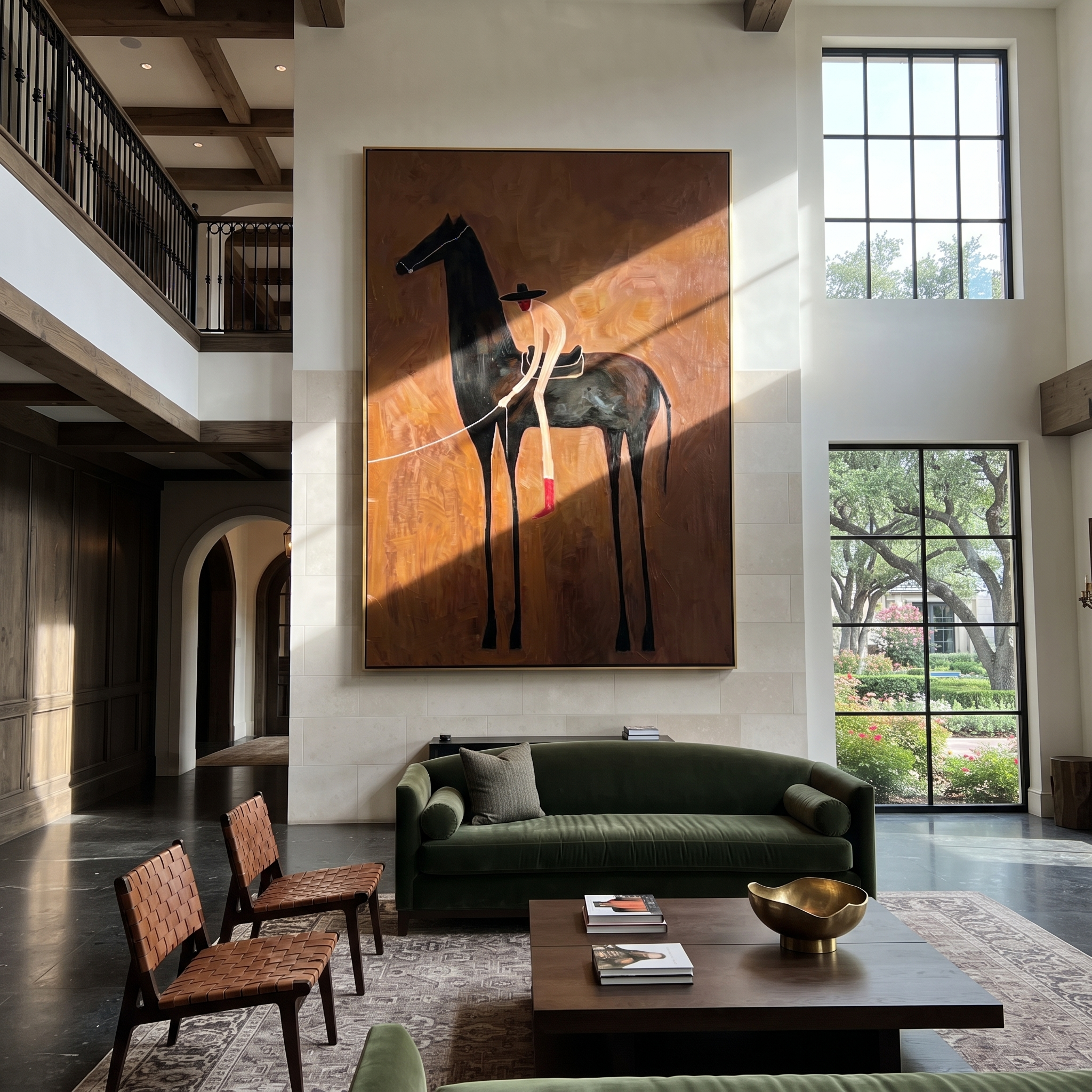 Bent Rider Hears Midnight displayed in a collected contemporary interior
