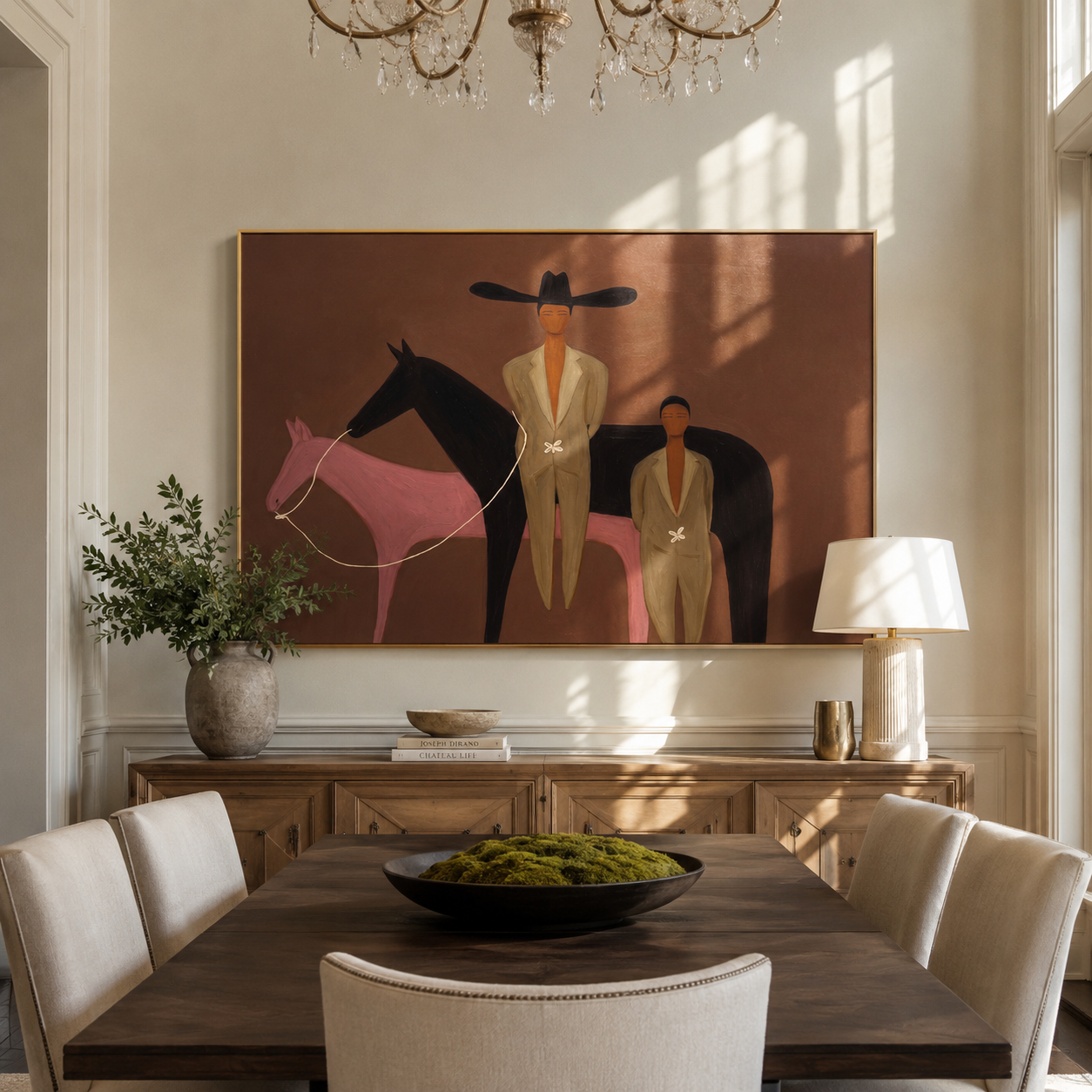 Two Riders Divide Pink styled with warm modern furnishings