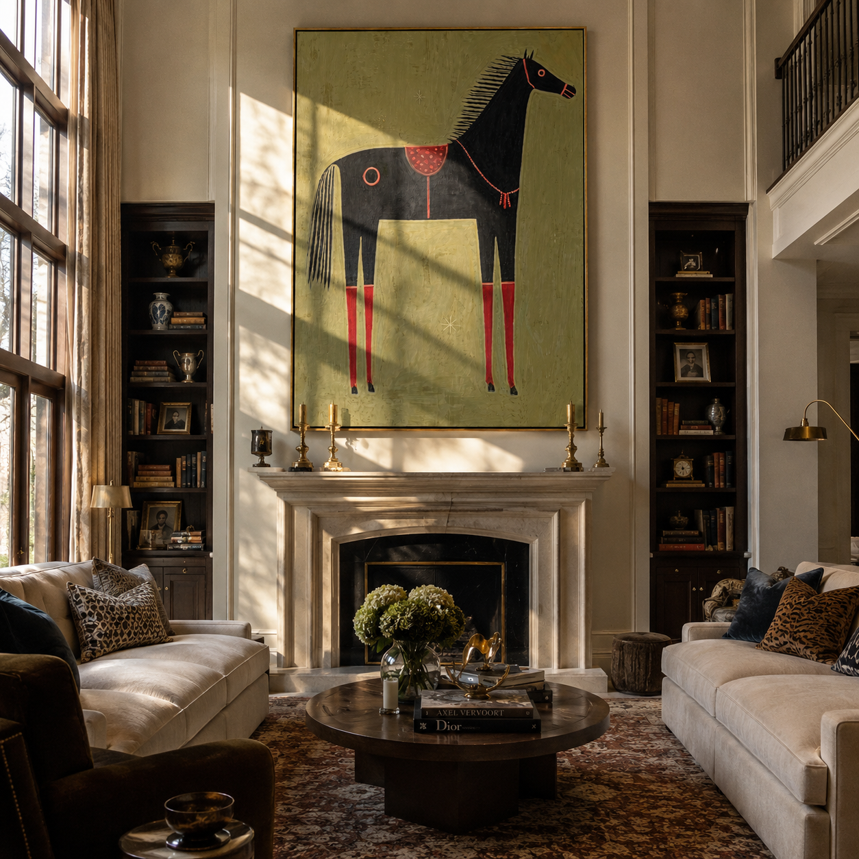 Red Legs Ground Midnight styled with wood, linen, and modern decor