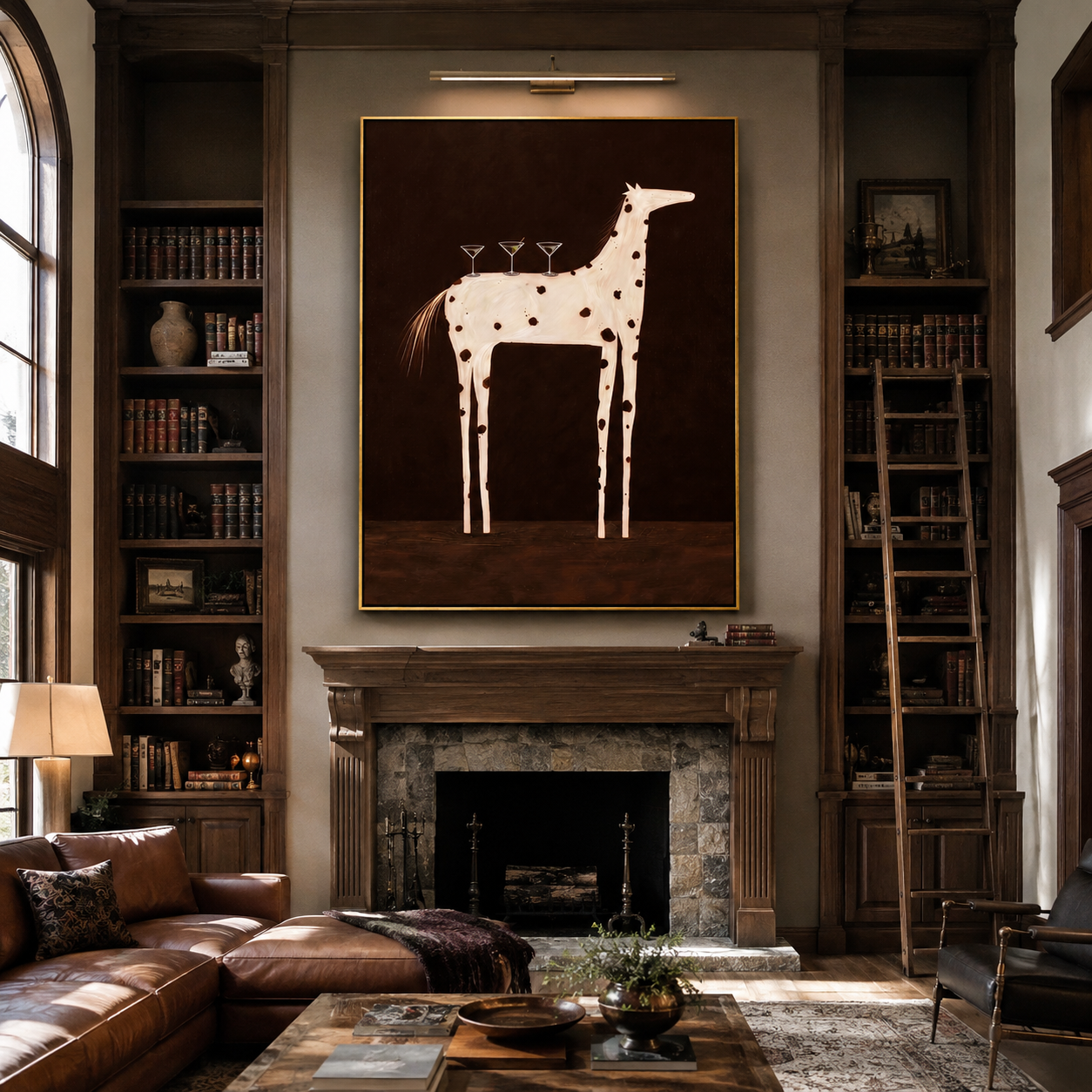 Three Glasses Crown Spots styled with warm modern furnishings