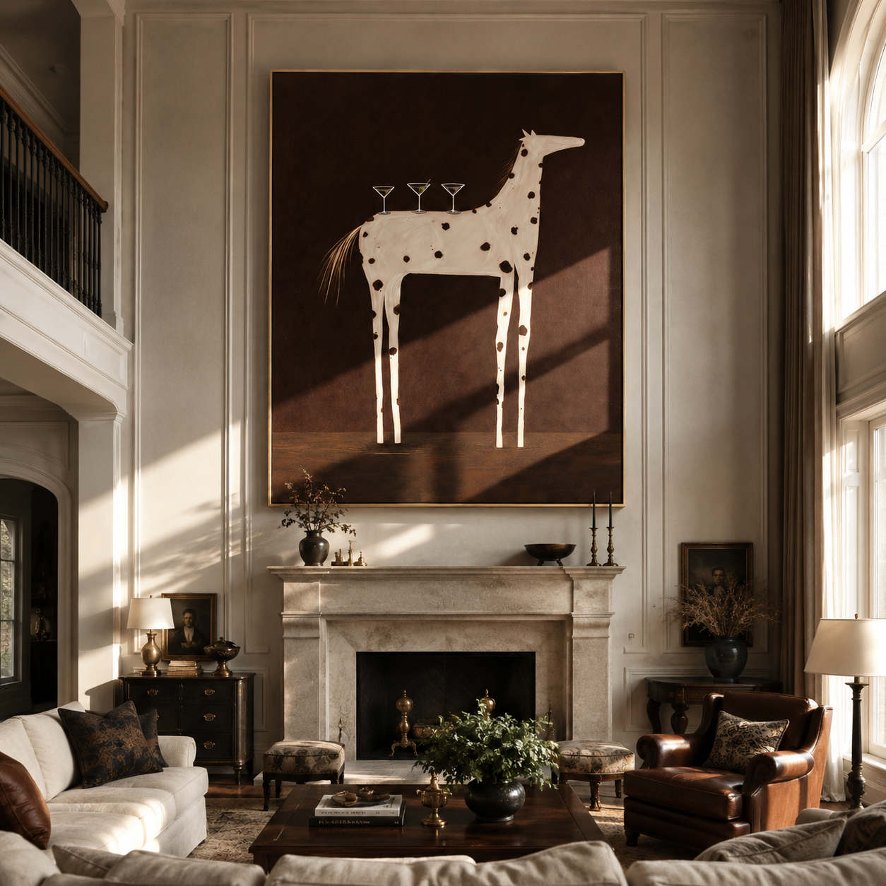 Three Glasses Crown Spots styled with wood, linen, and modern decor