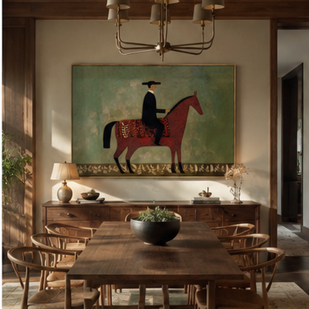 Black Hat Rides Sage styled with warm modern furnishings