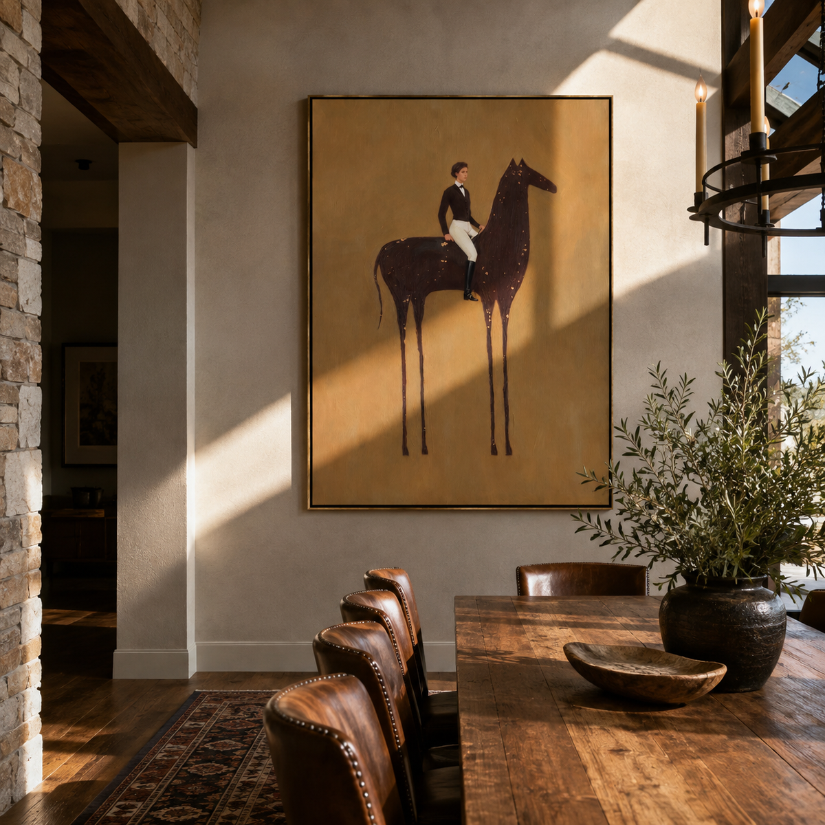 White Breeches Ride Spots styled with warm modern furnishings