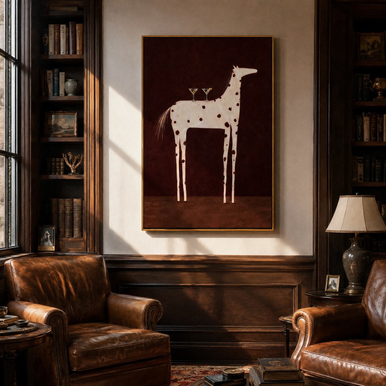 Three Glasses Crown Ivory displayed in a layered residential setting