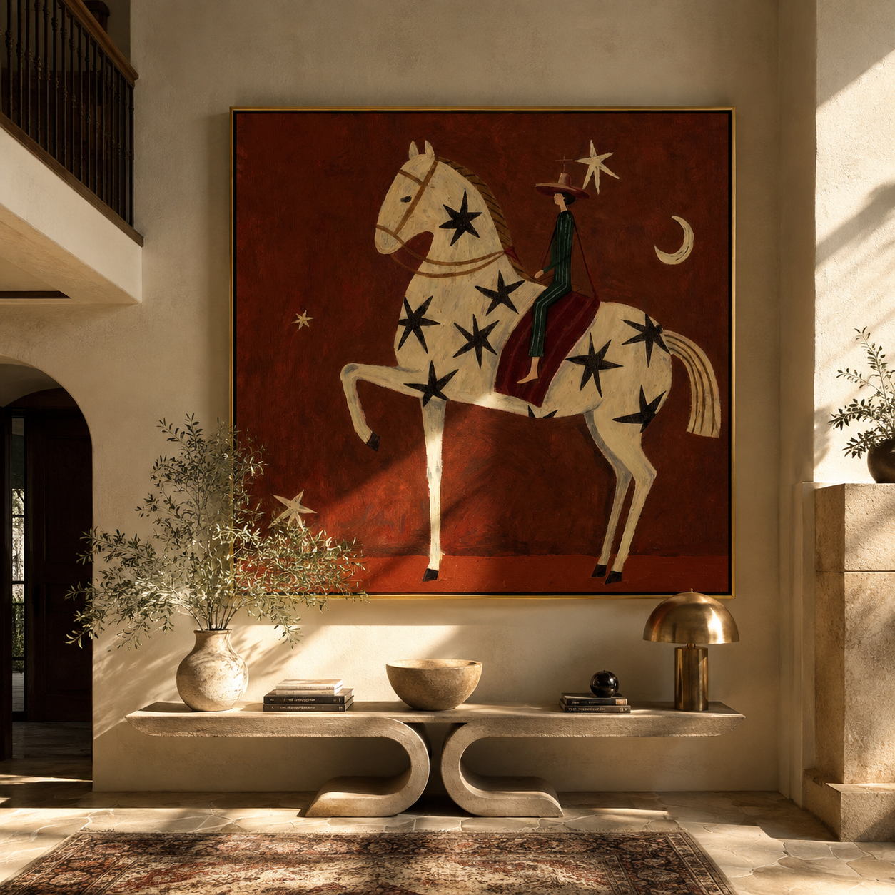Black Stars Travel Ivory styled with warm modern furnishings