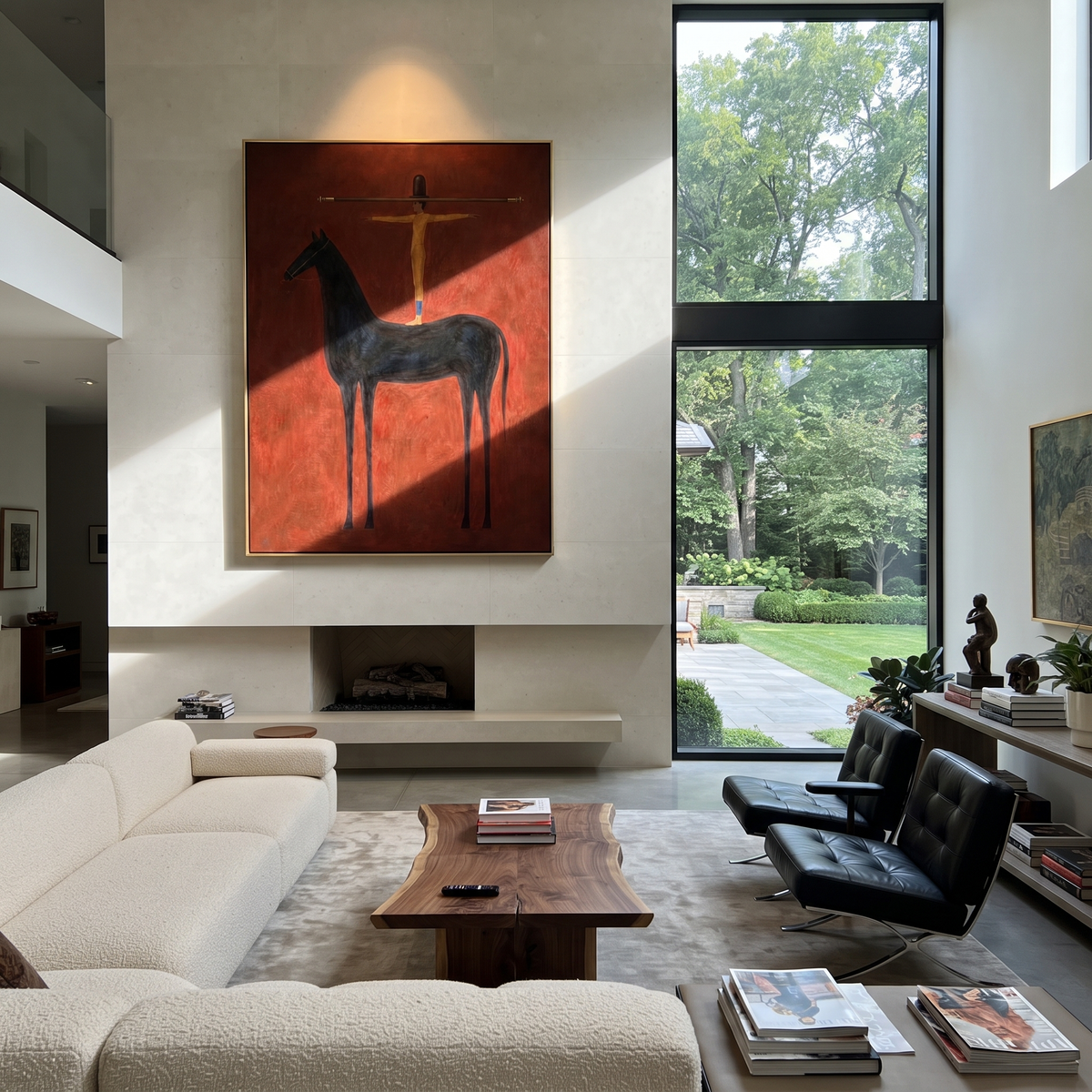 Arms Balance Above Black displayed in a collected contemporary interior