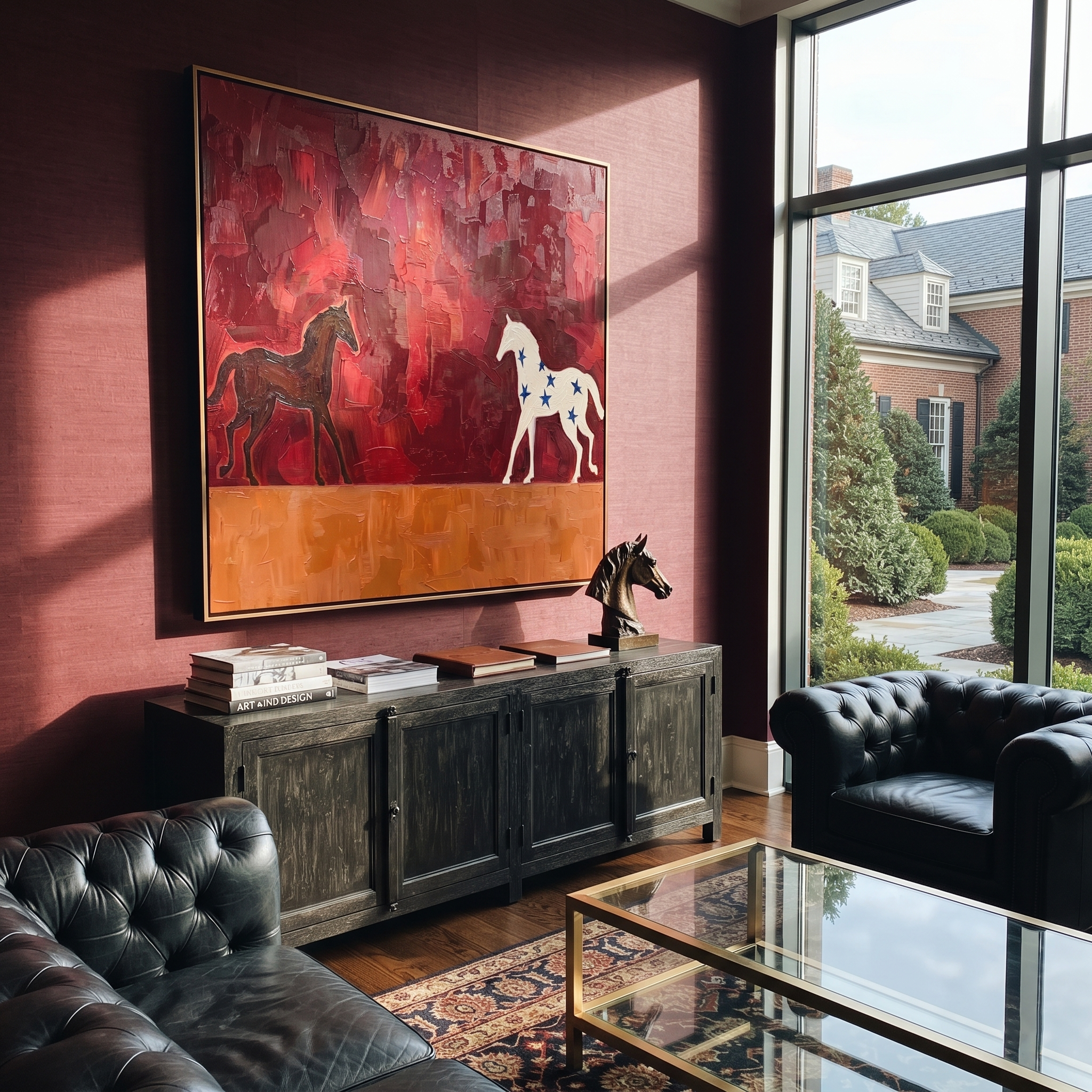 Star Horse Follows Shadow styled with warm modern furnishings