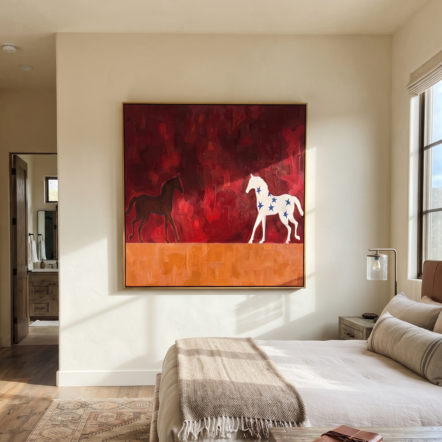 Star Horse Follows Shadow displayed in a layered residential setting