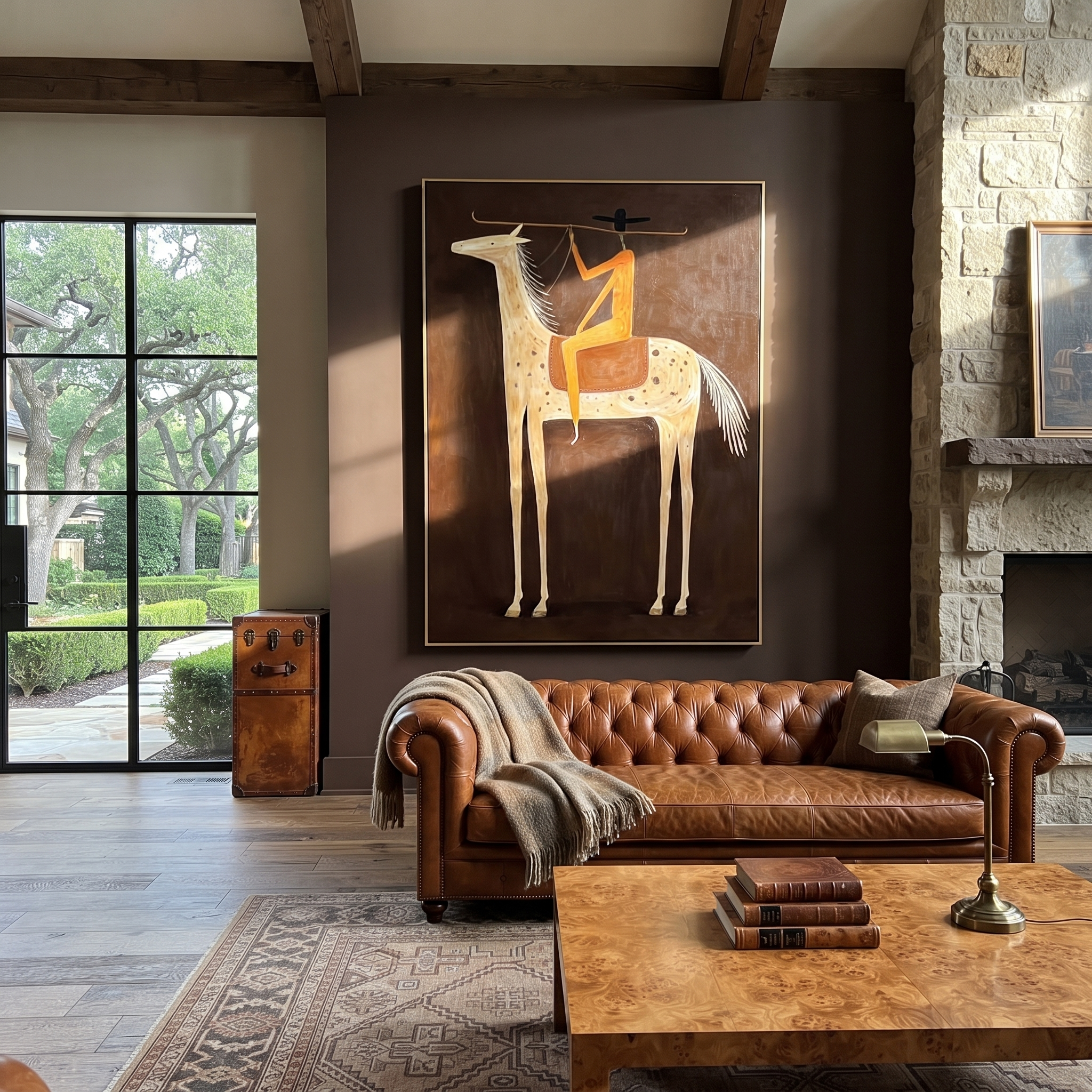 Long Rein Frames Ivory displayed in a collected contemporary interior