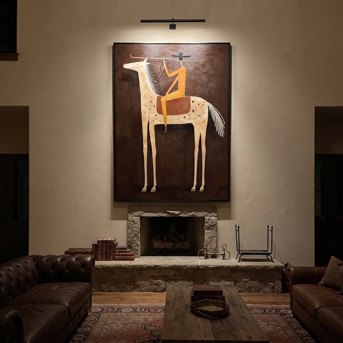 Long Rein Frames Ivory displayed in a layered residential setting