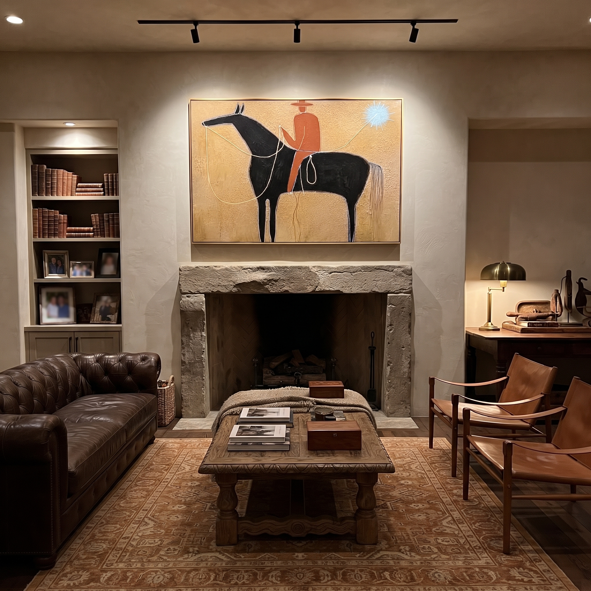 Blue Star Pulls Rein displayed in a layered residential setting