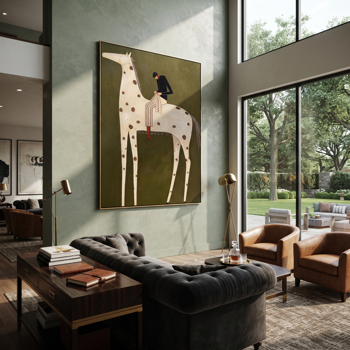 Brown Spots Carry Black displayed in a collected contemporary interior