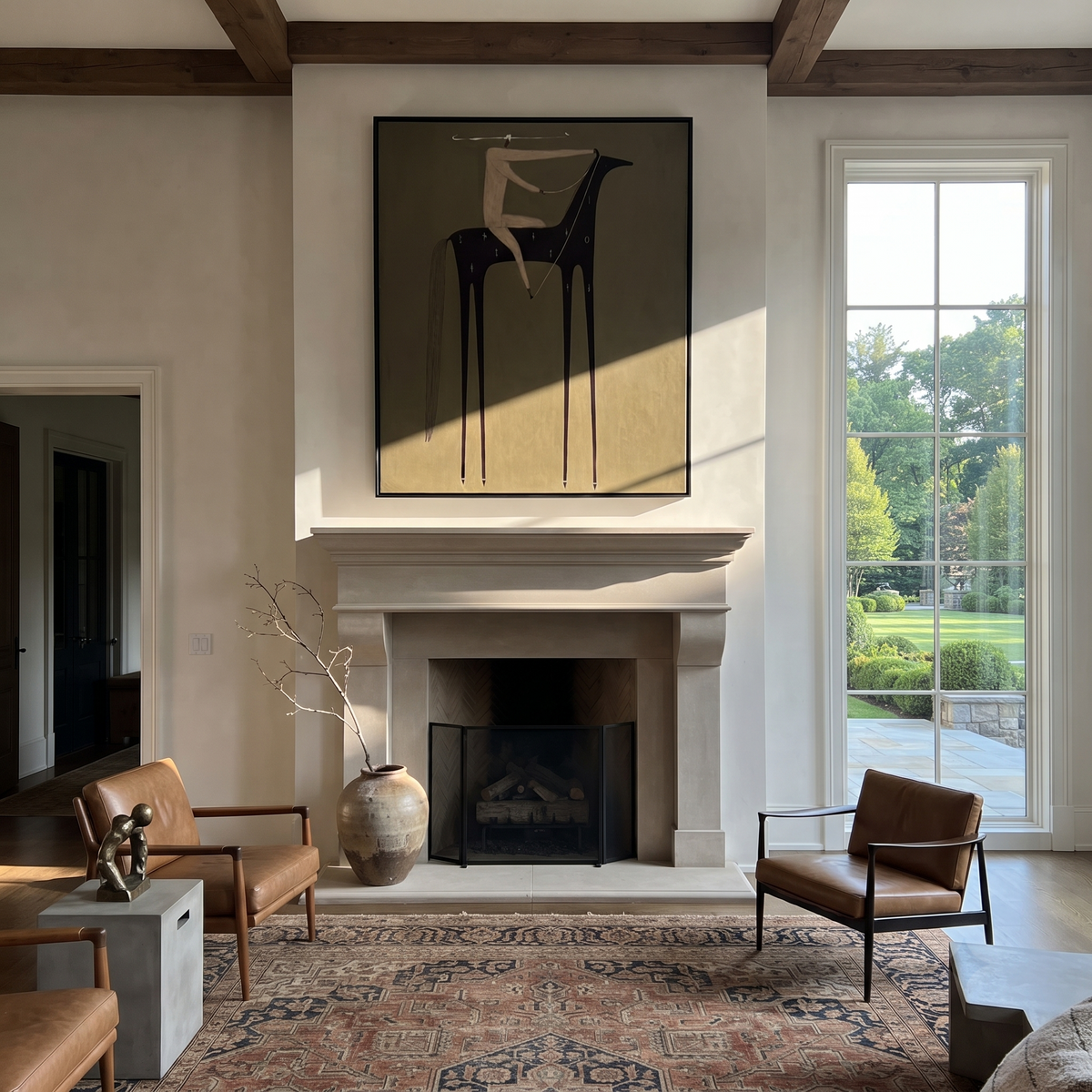 Pale Acrobat Balances Midnight presented as a colorful interior focal point