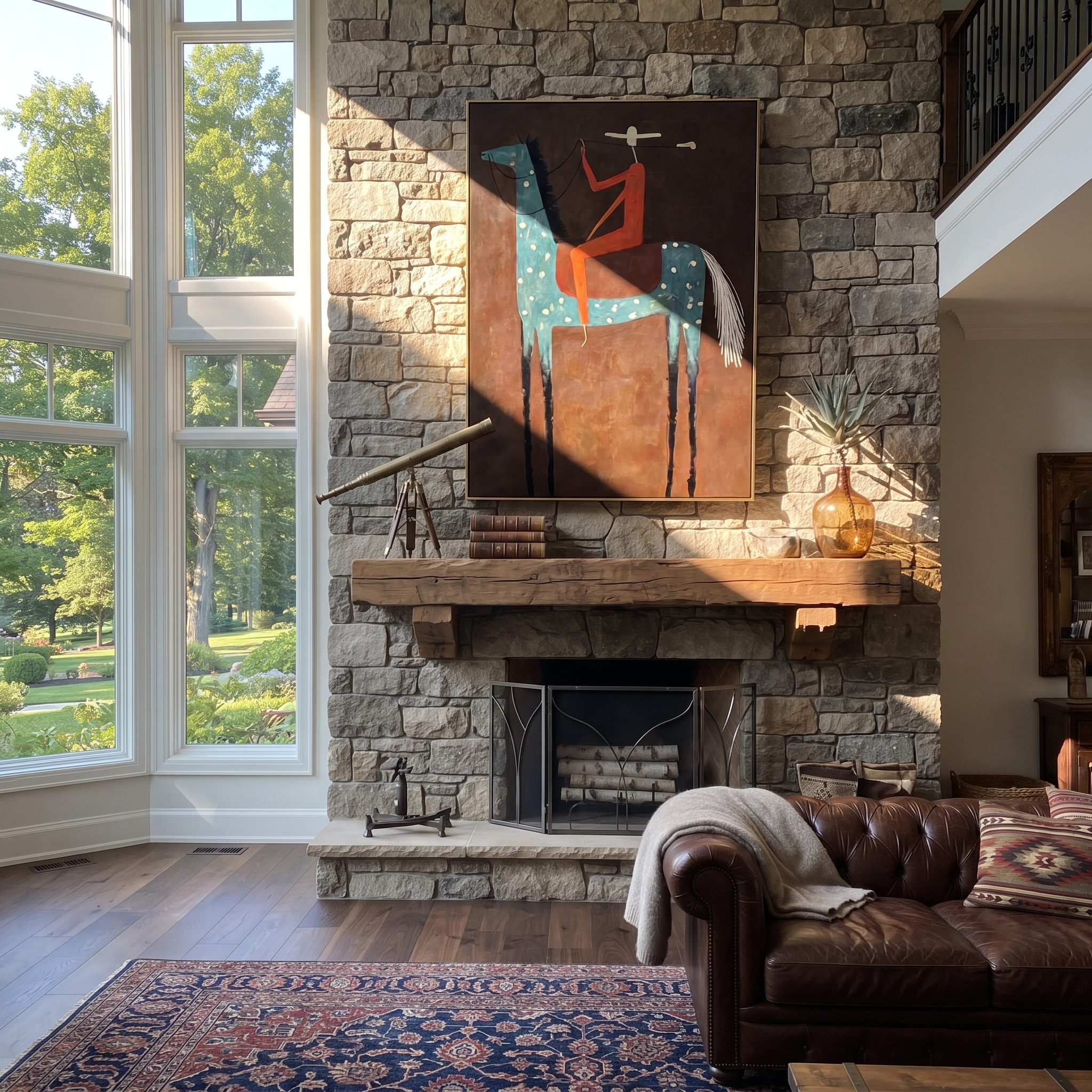 Red Rider Towers Umber presented as a colorful interior focal point