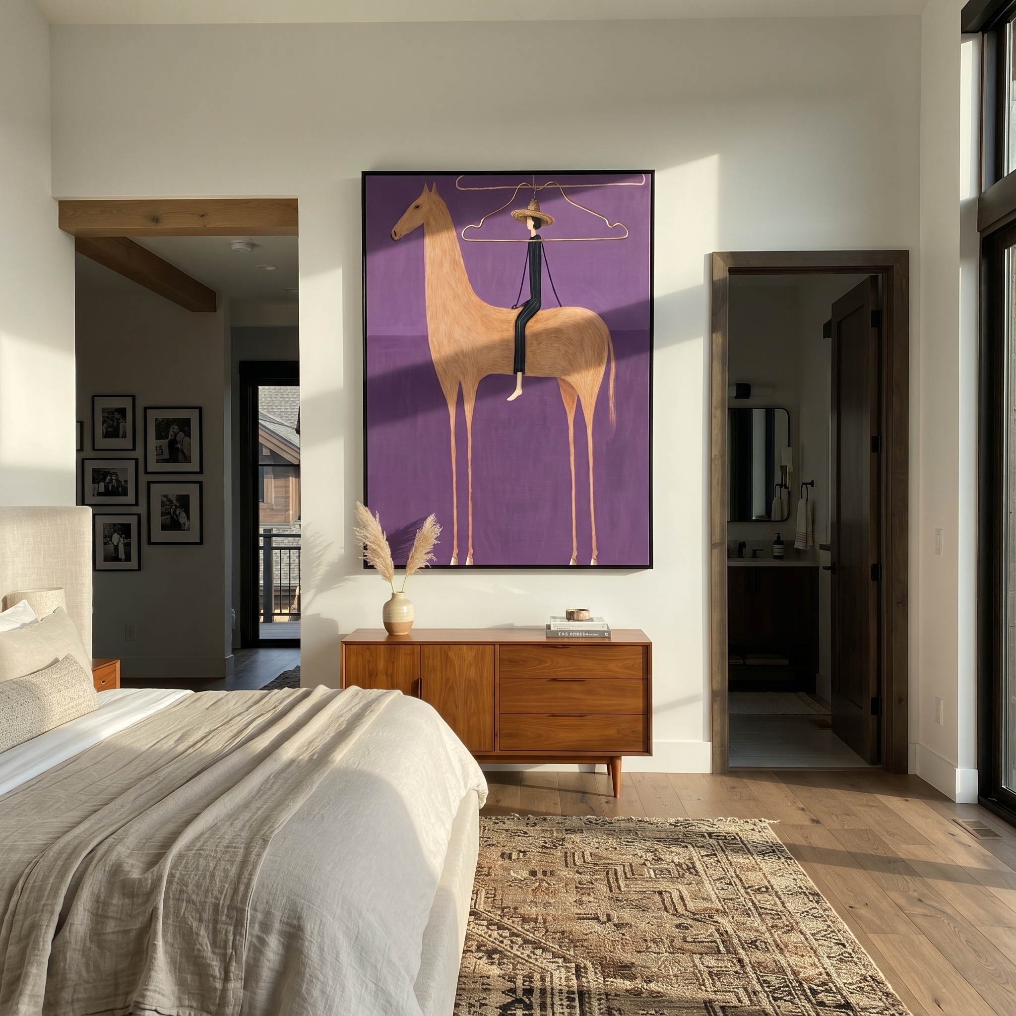 Wire Halo Frames Rider displayed in a collected contemporary interior