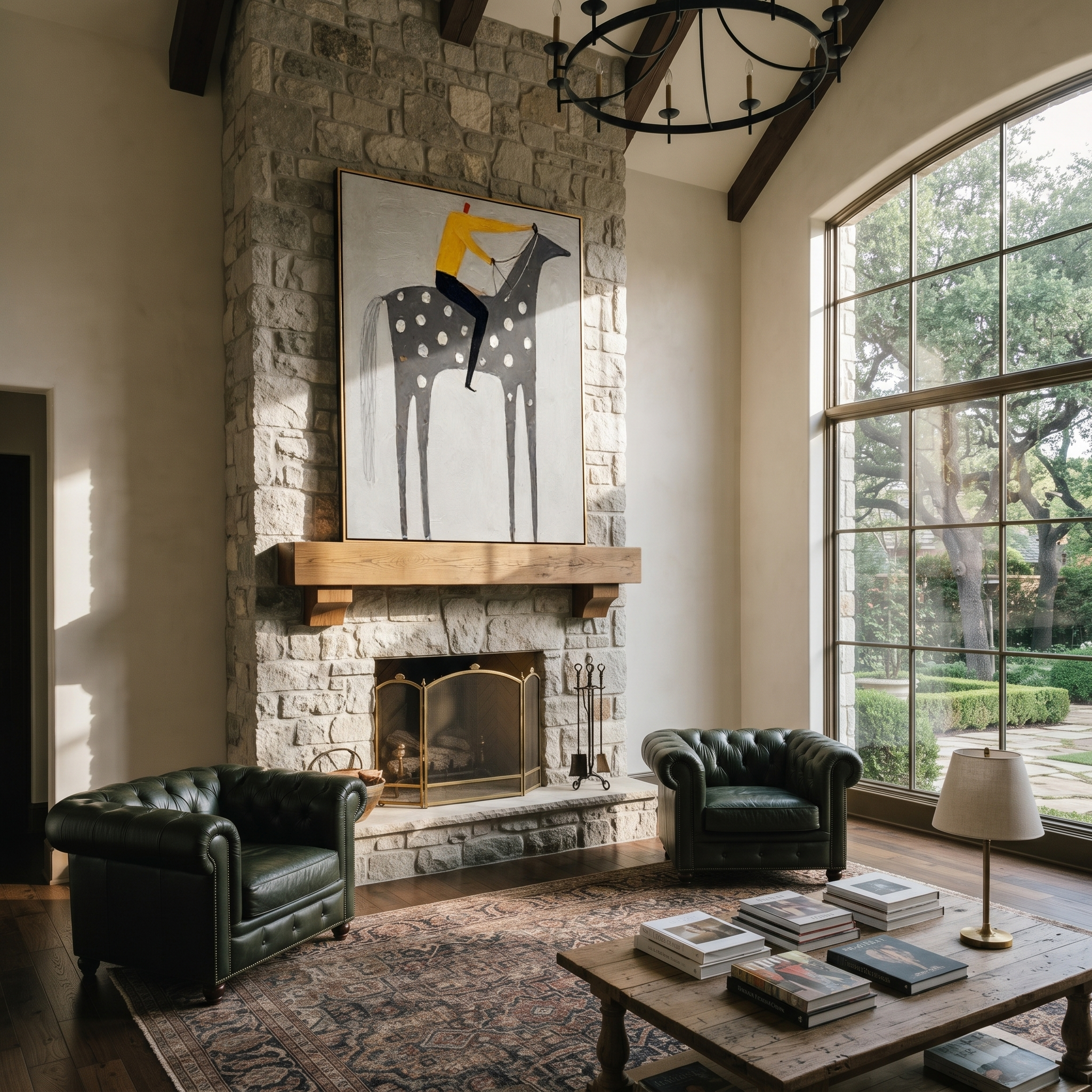 Yellow Shirt Rides Silver presented as a colorful interior focal point