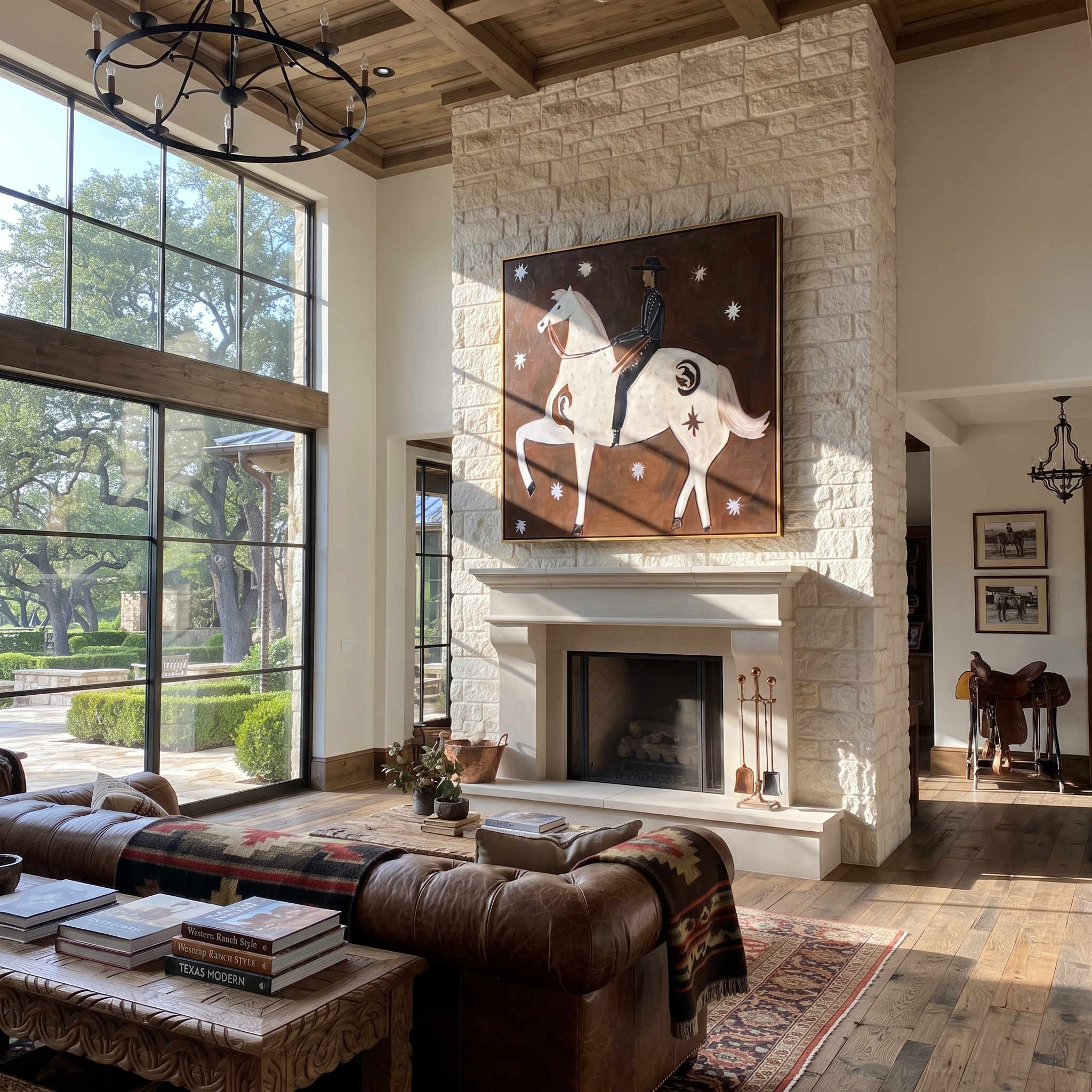 White Horse Rears Moonward displayed in a layered residential setting