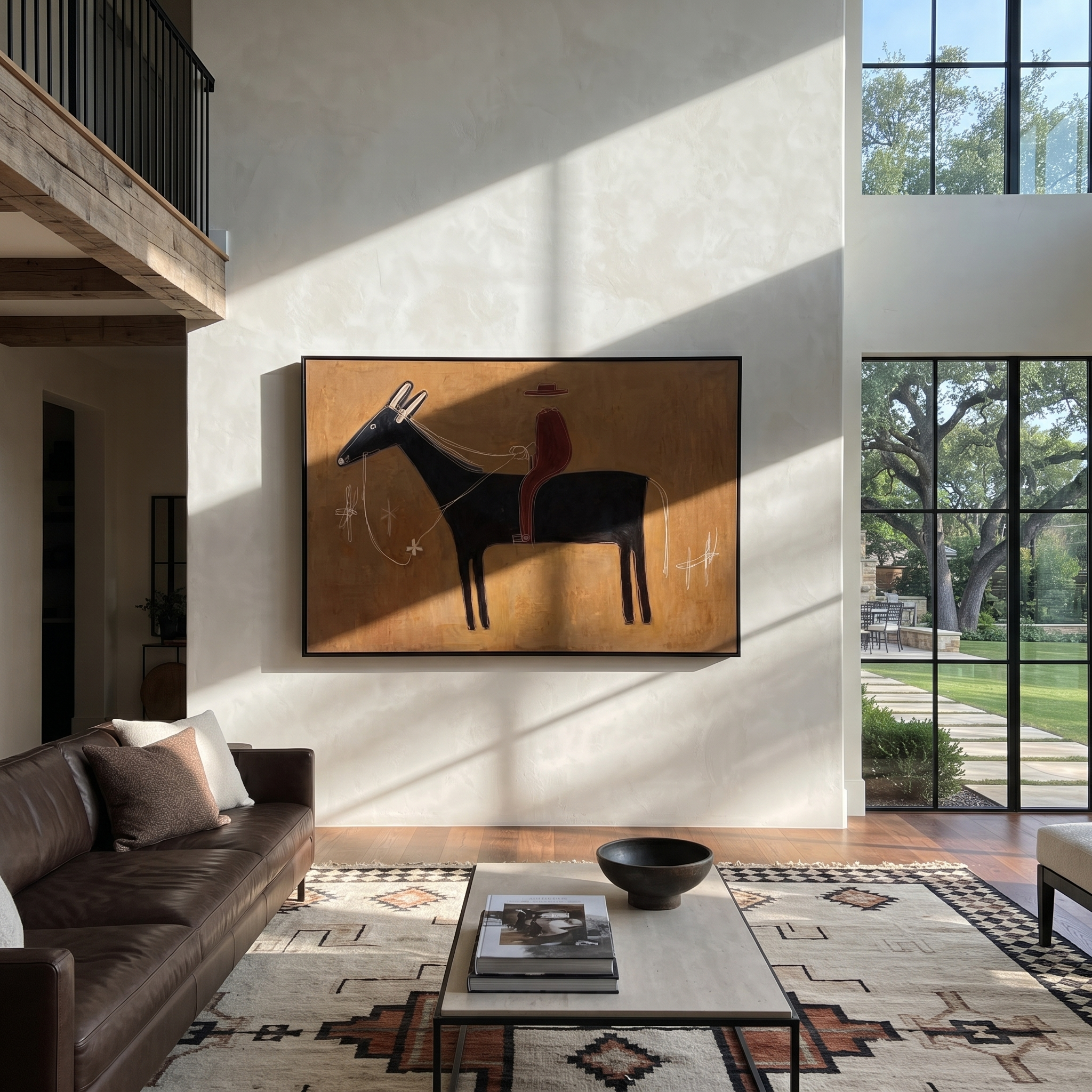 Red Silhouette Crosses Clay styled with wood, linen, and modern decor