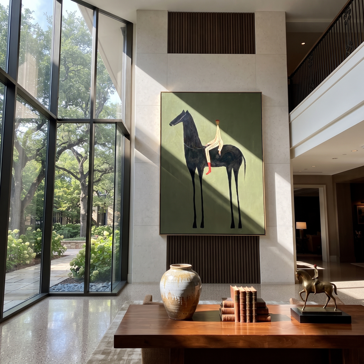 Pale Rider Sits High displayed in a collected contemporary interior