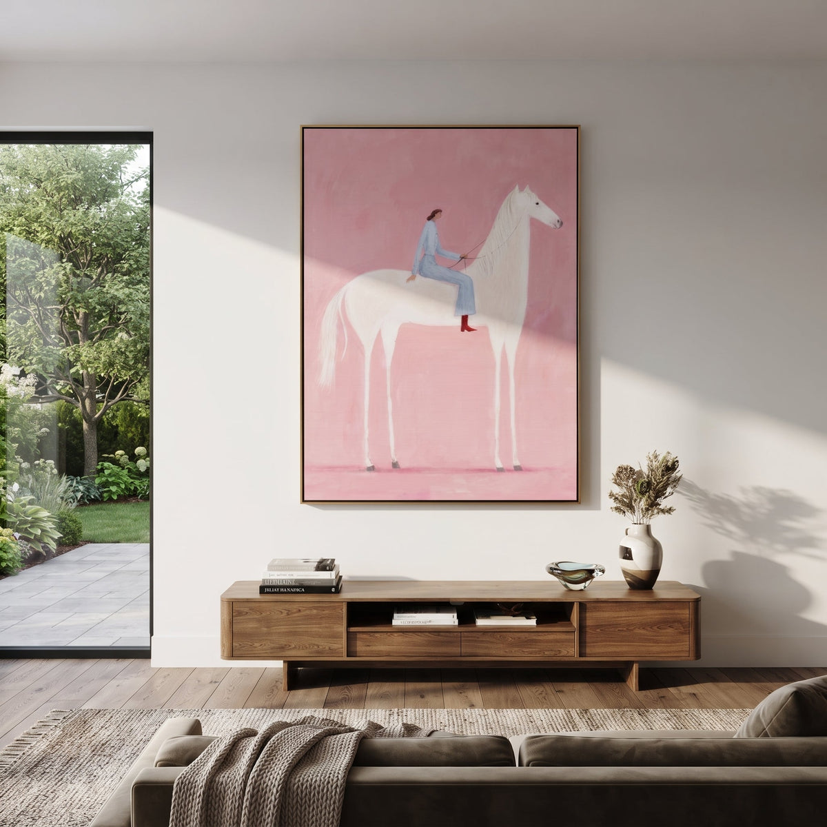 Pink Air Carries Ivory styled with warm modern furnishings