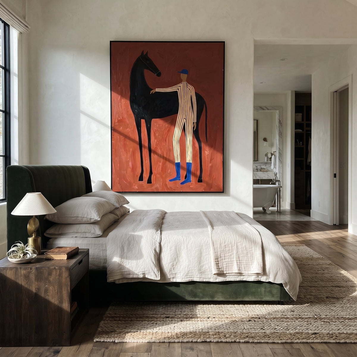 Blue Boots Steady Black displayed in a layered residential setting