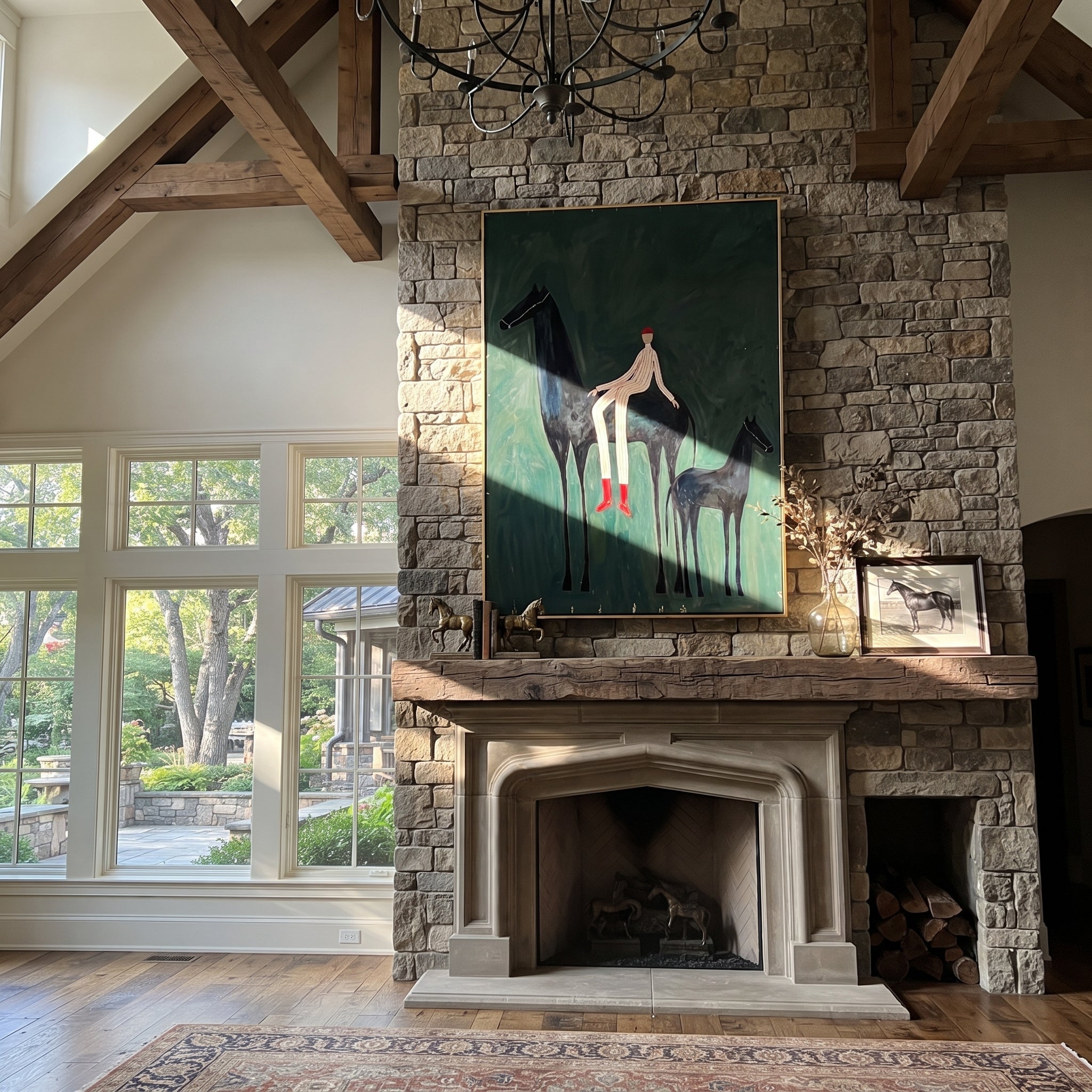 Young Horse Follows Quiet presented as a colorful interior focal point