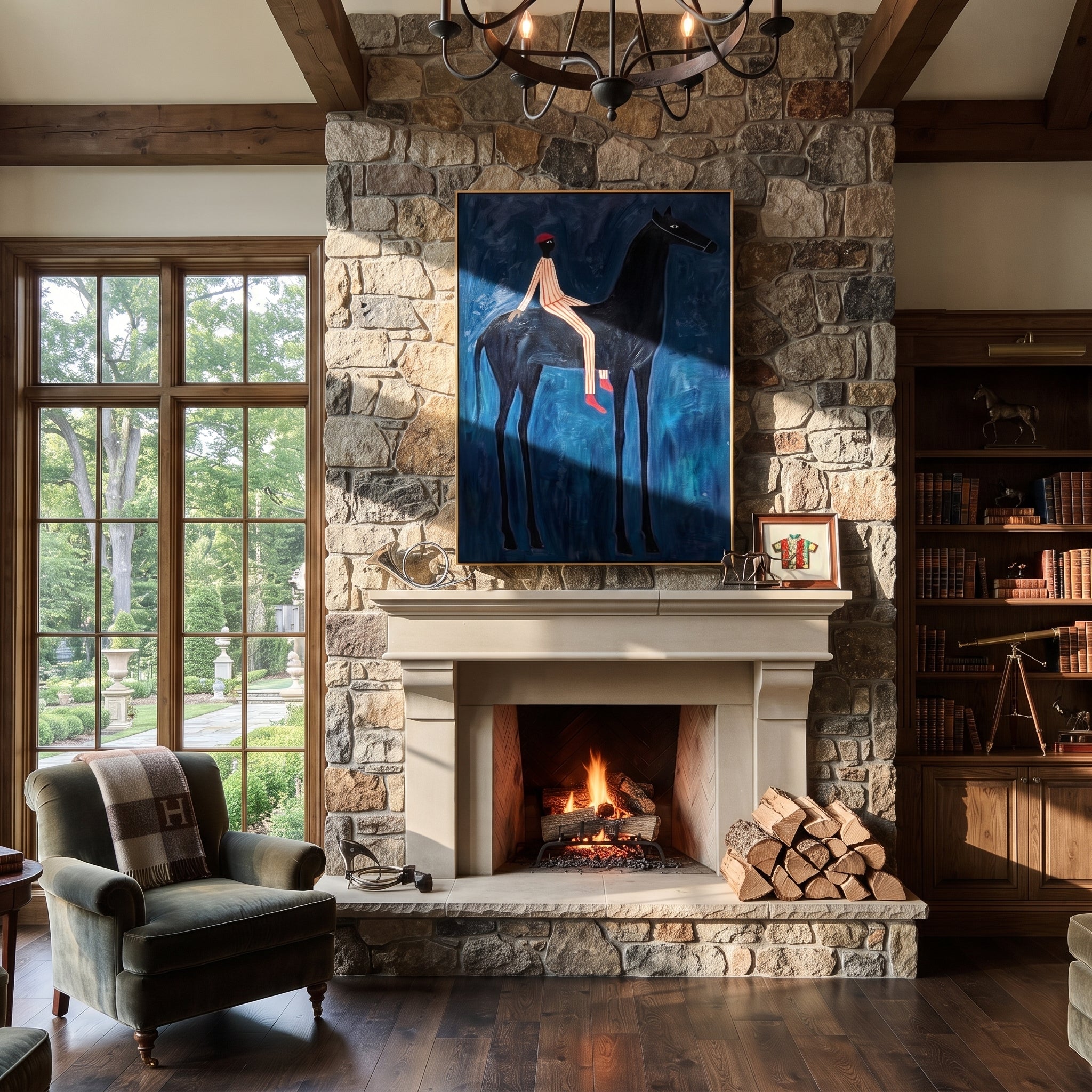 Red Hat Crosses Cobalt displayed in a layered residential setting