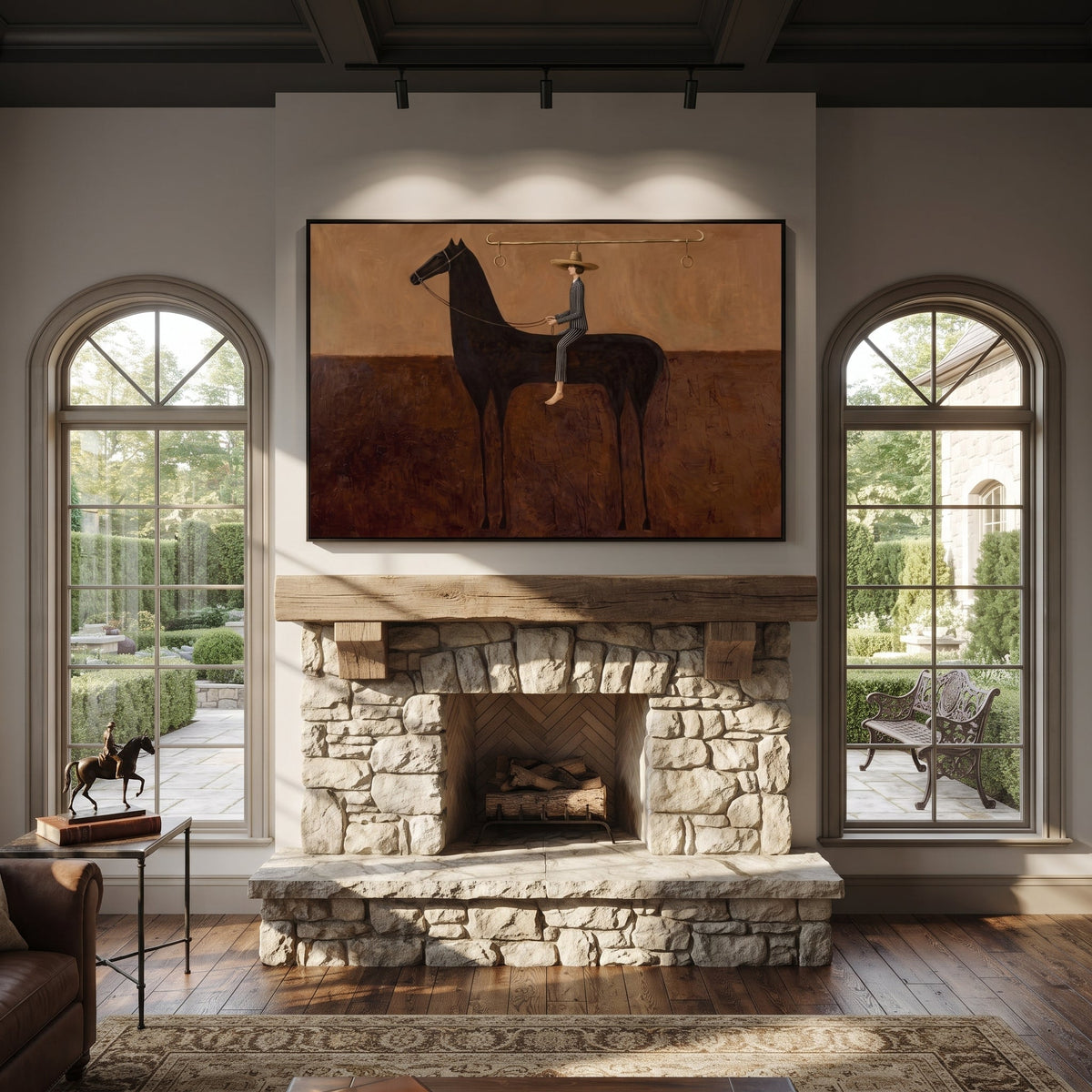 Long Reins Hold Earth styled with warm modern furnishings