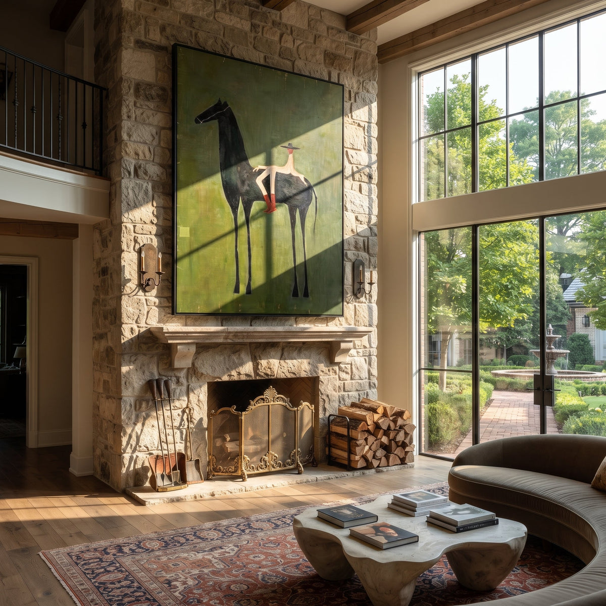 Small Rider Measures Green styled with warm modern furnishings