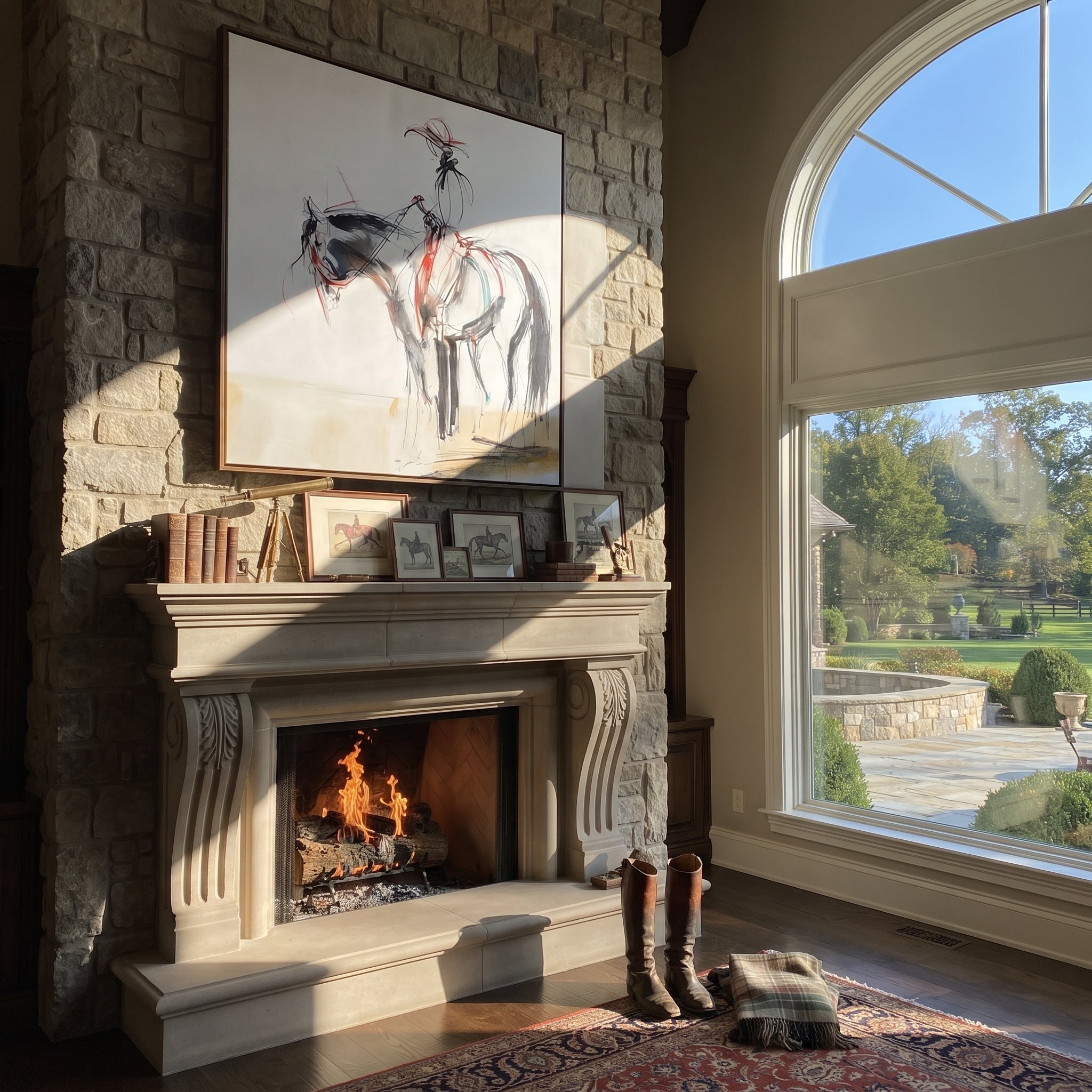 Loose Lines Carry Poise styled with warm modern furnishings