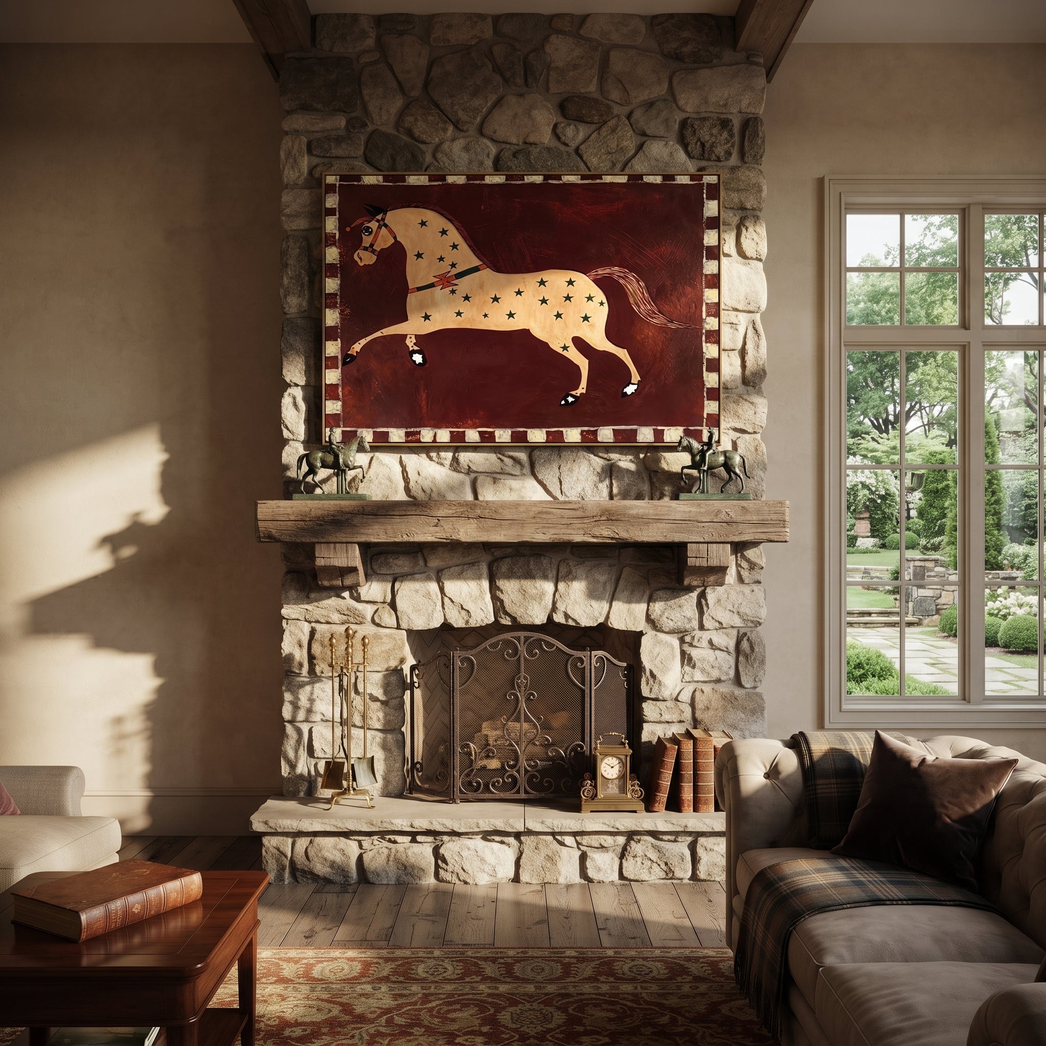 Golden Horse Runs Starlight styled with warm modern furnishings