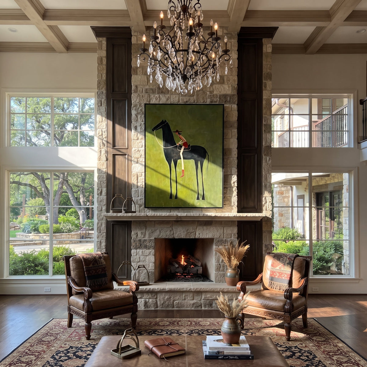 Long Reins Reach Green displayed in a layered residential setting