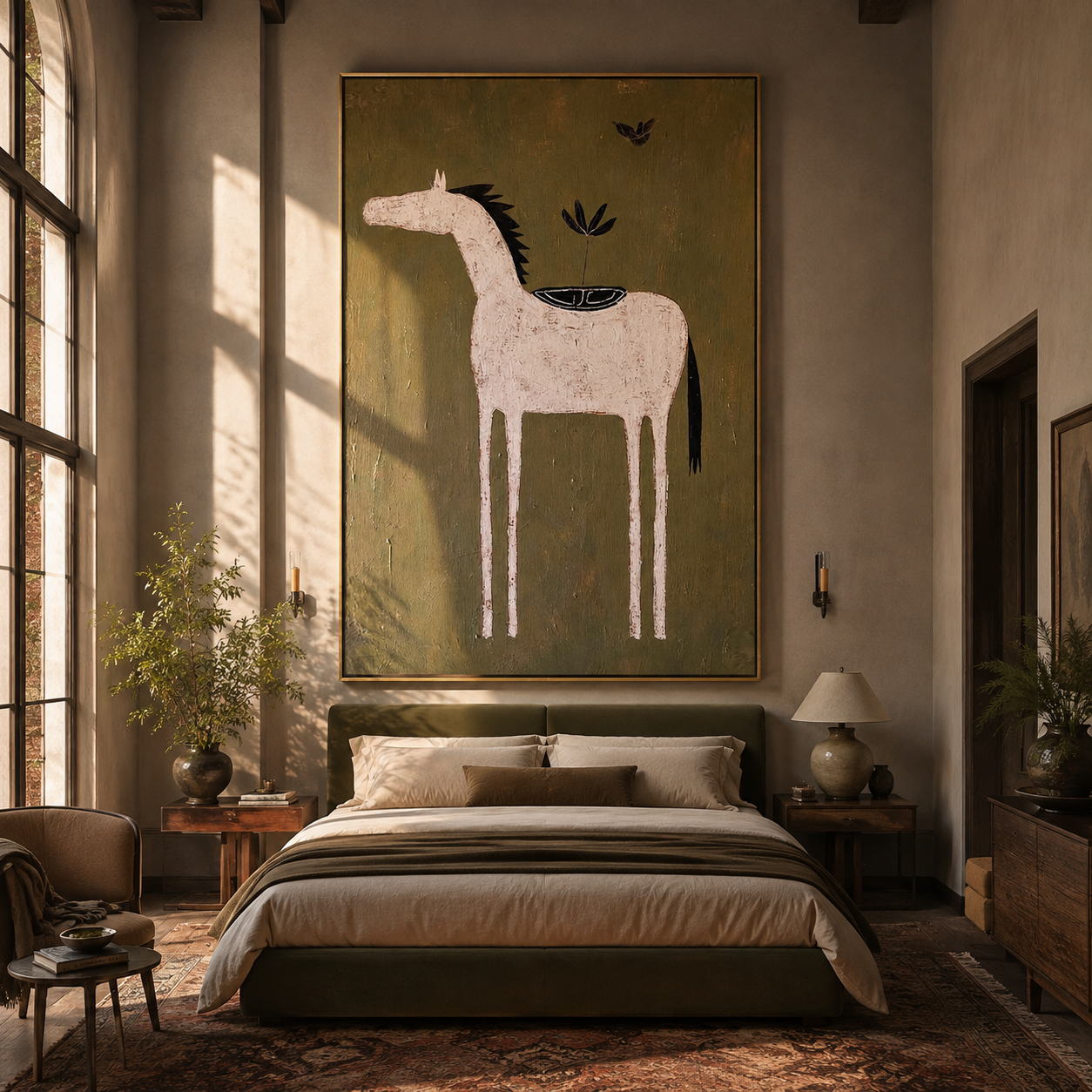 Pale Horse Carries Garden styled with warm modern furnishings