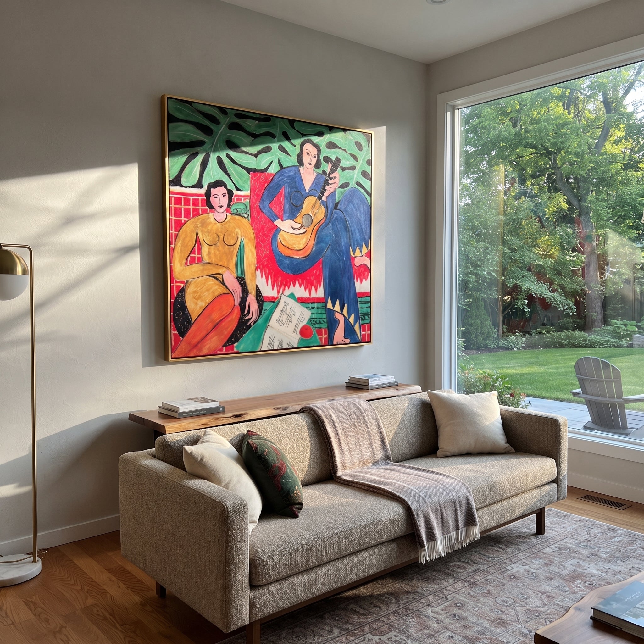 Three Figures Trade Color displayed in a warm contemporary interior