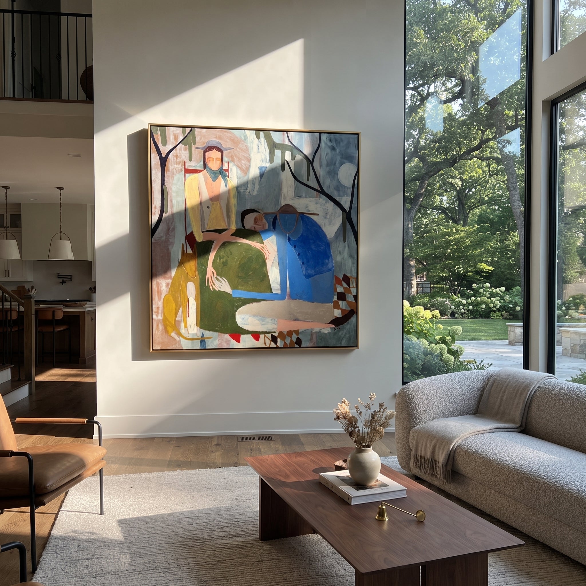 Branches Shelter Her Rest displayed in a warm contemporary interior