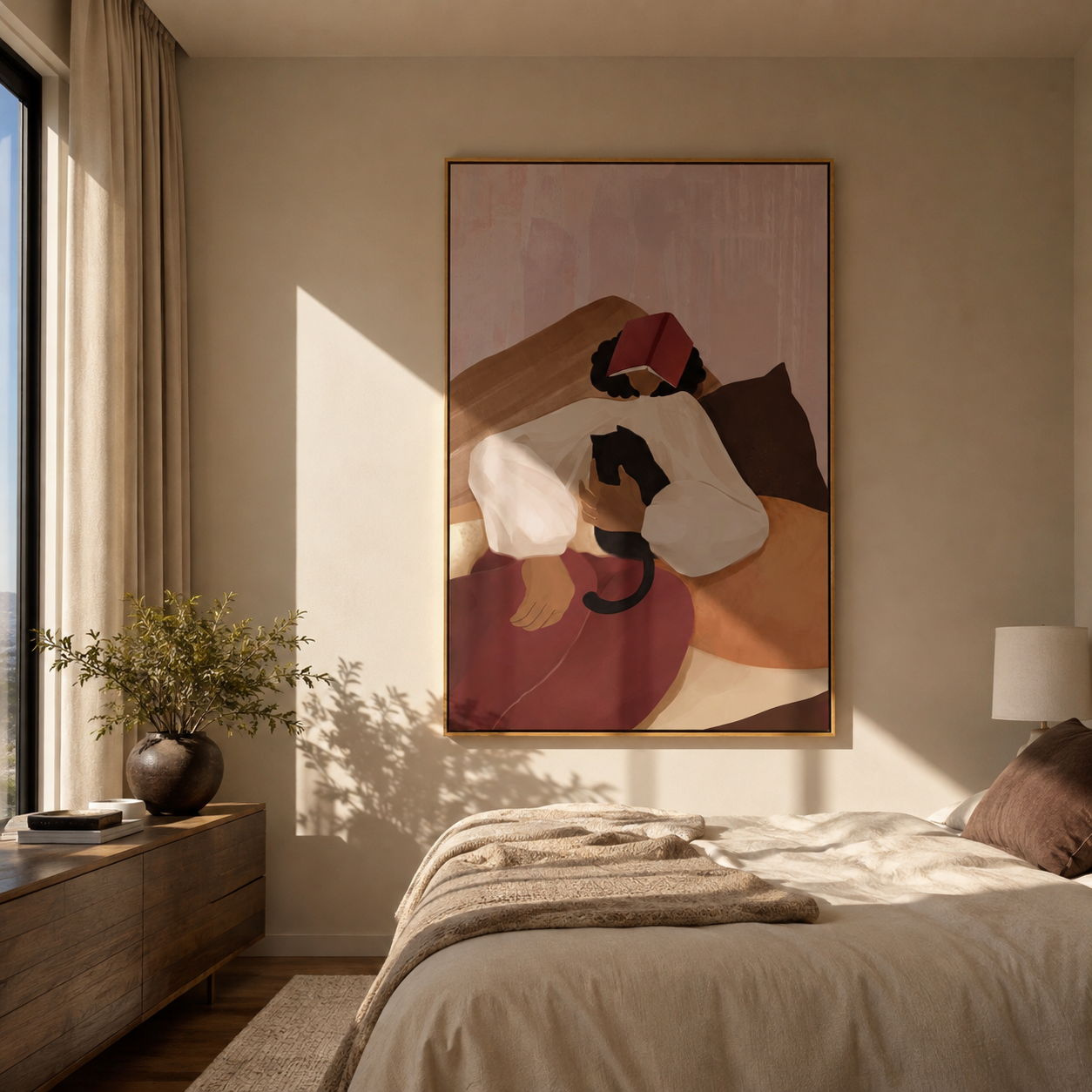 Rust Brim Covers Dreams presented above a contemporary console